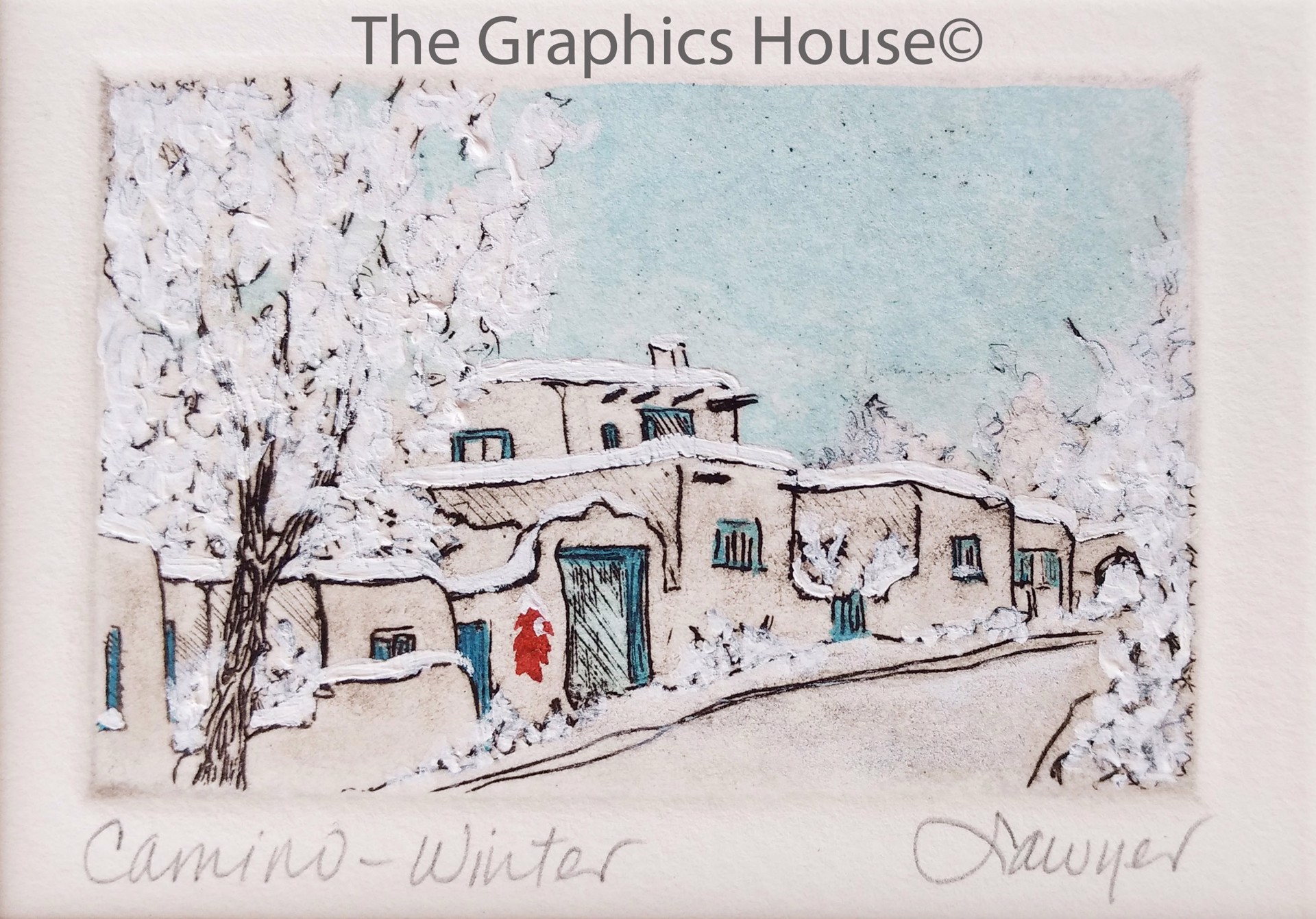 Camino - Winter (framed) by Anne Sawyer