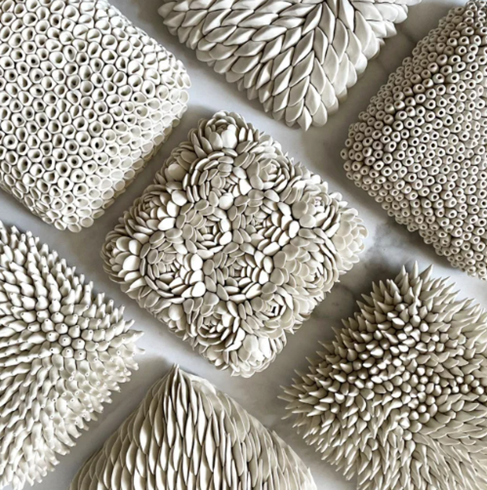 Durian Wall Tile in White by Heather Knight