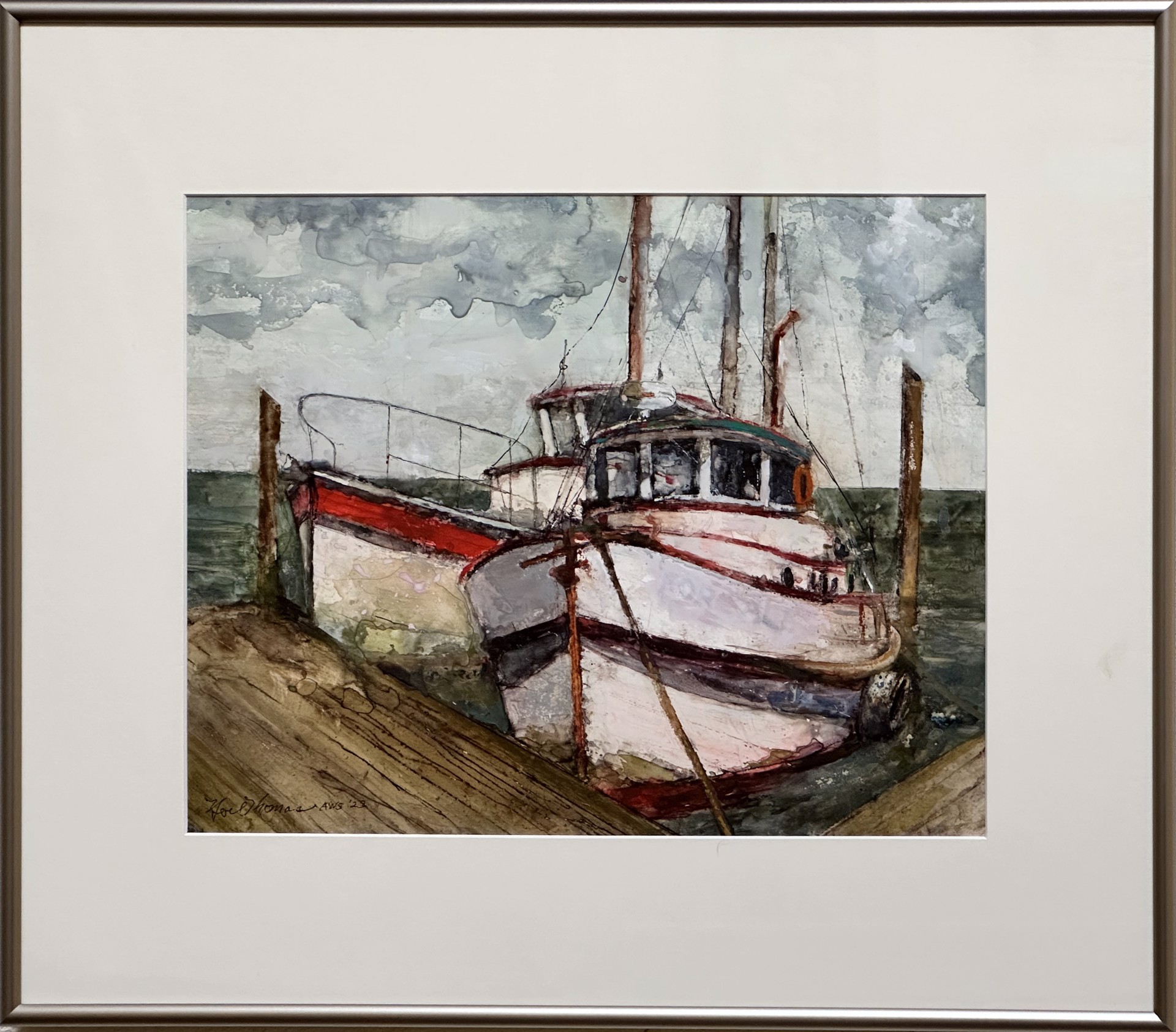 Two Old Fishing Boats by Noel Thomas