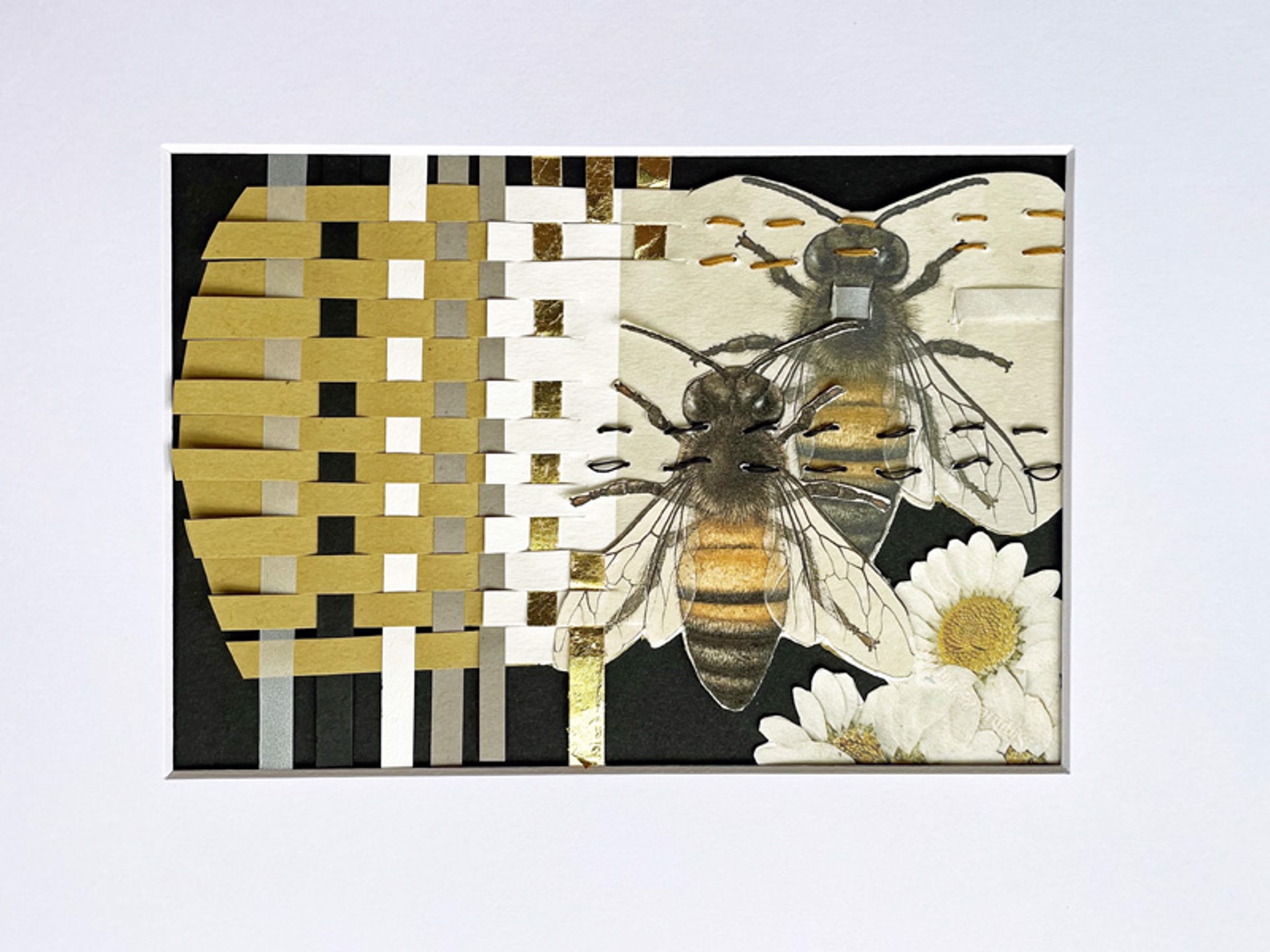 Collage Bees by Beth Aronoff