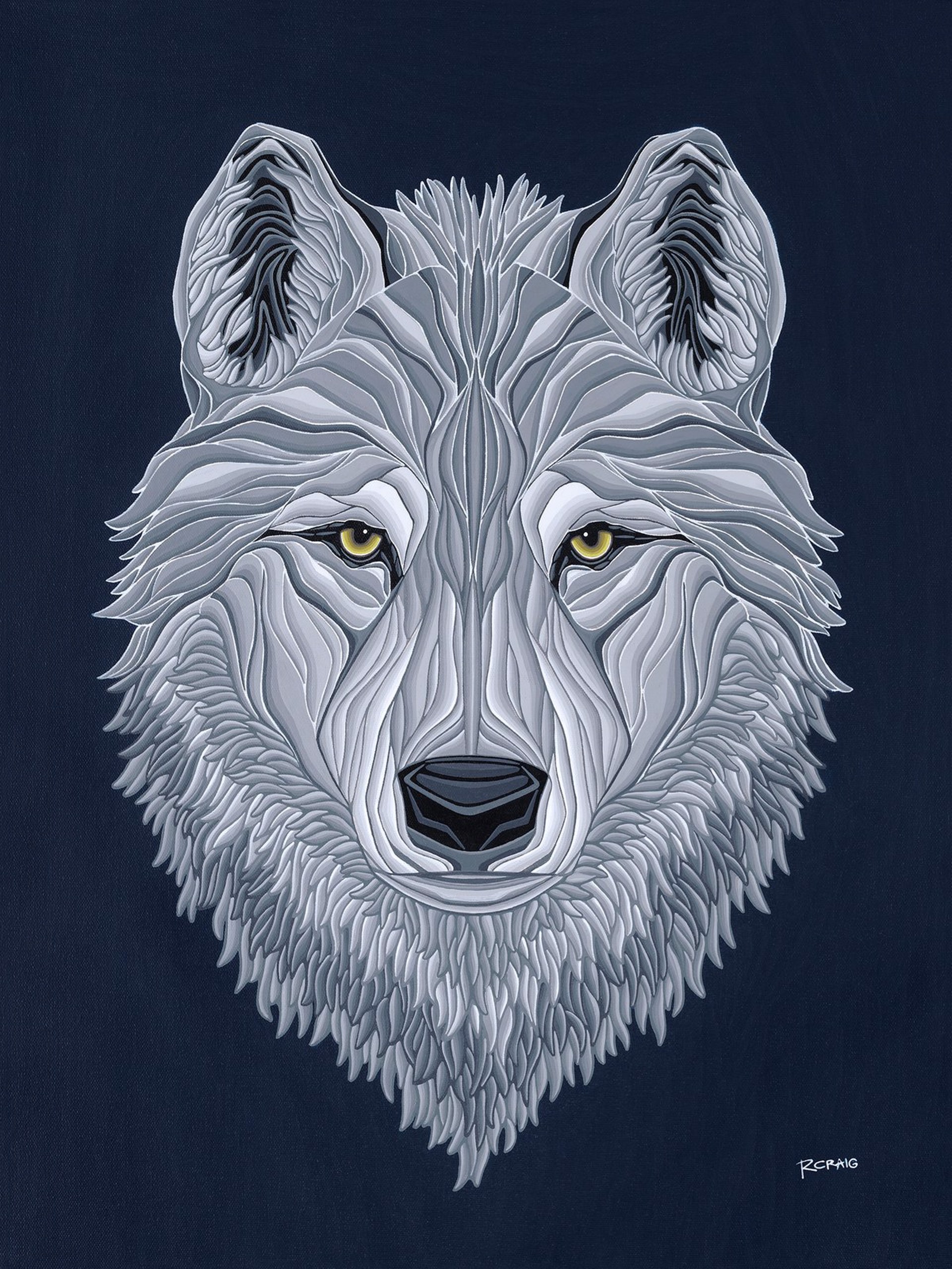 Lone Wolf Portrait by Robbie Craig