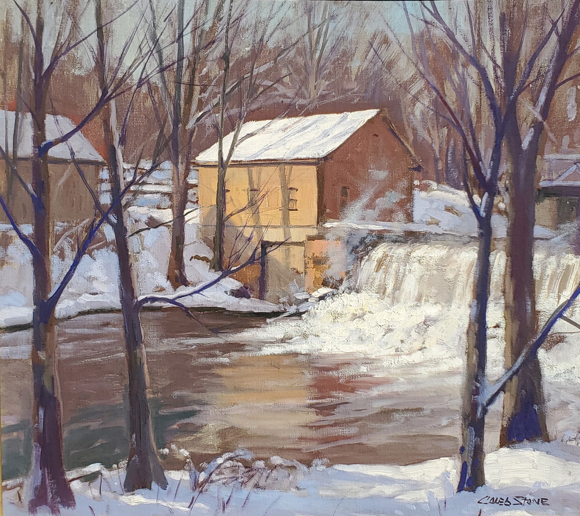 Winter Morning Along the Falls by Caleb Stone