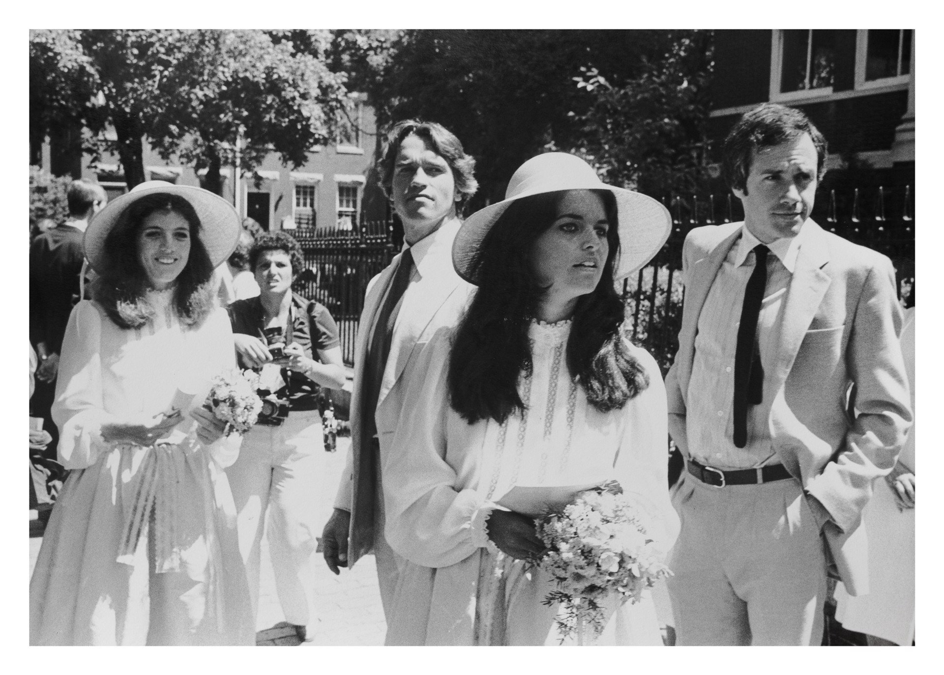 Arnold Schwarzenegger, Carol Kennedy, Maria Shriver, and Tom Carney by Ron Galella