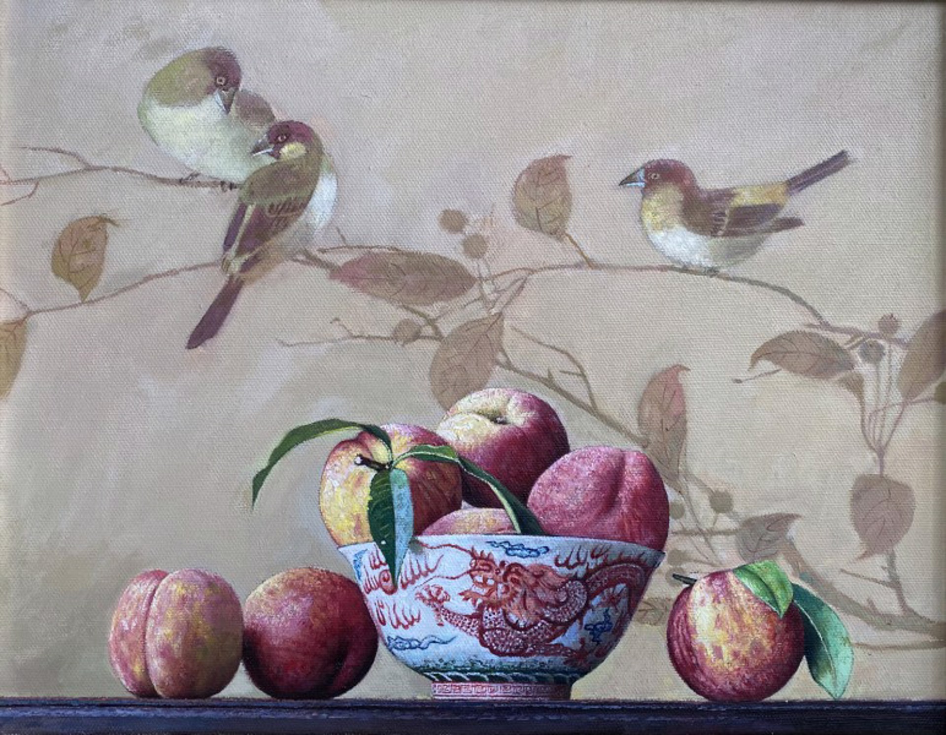 Three Birds with Peaches by Yin Yong Chun