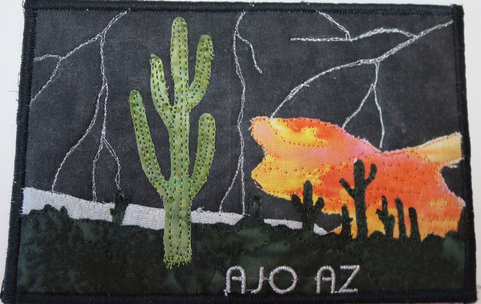 Monsoon Saguaro Postacard 4 by Cheryl Langer