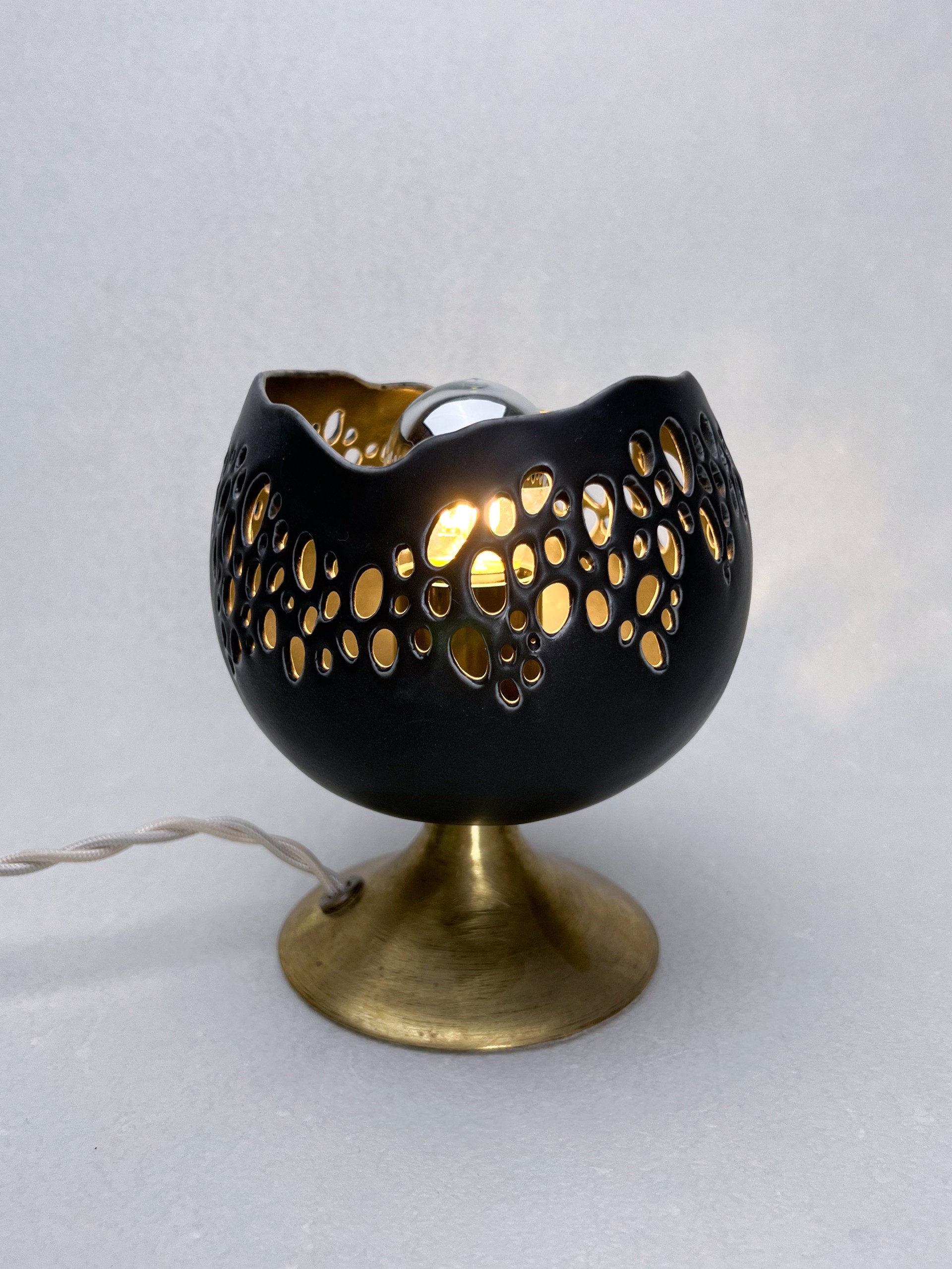 Mini Mod Black Lace Lamp by Kate Tremel