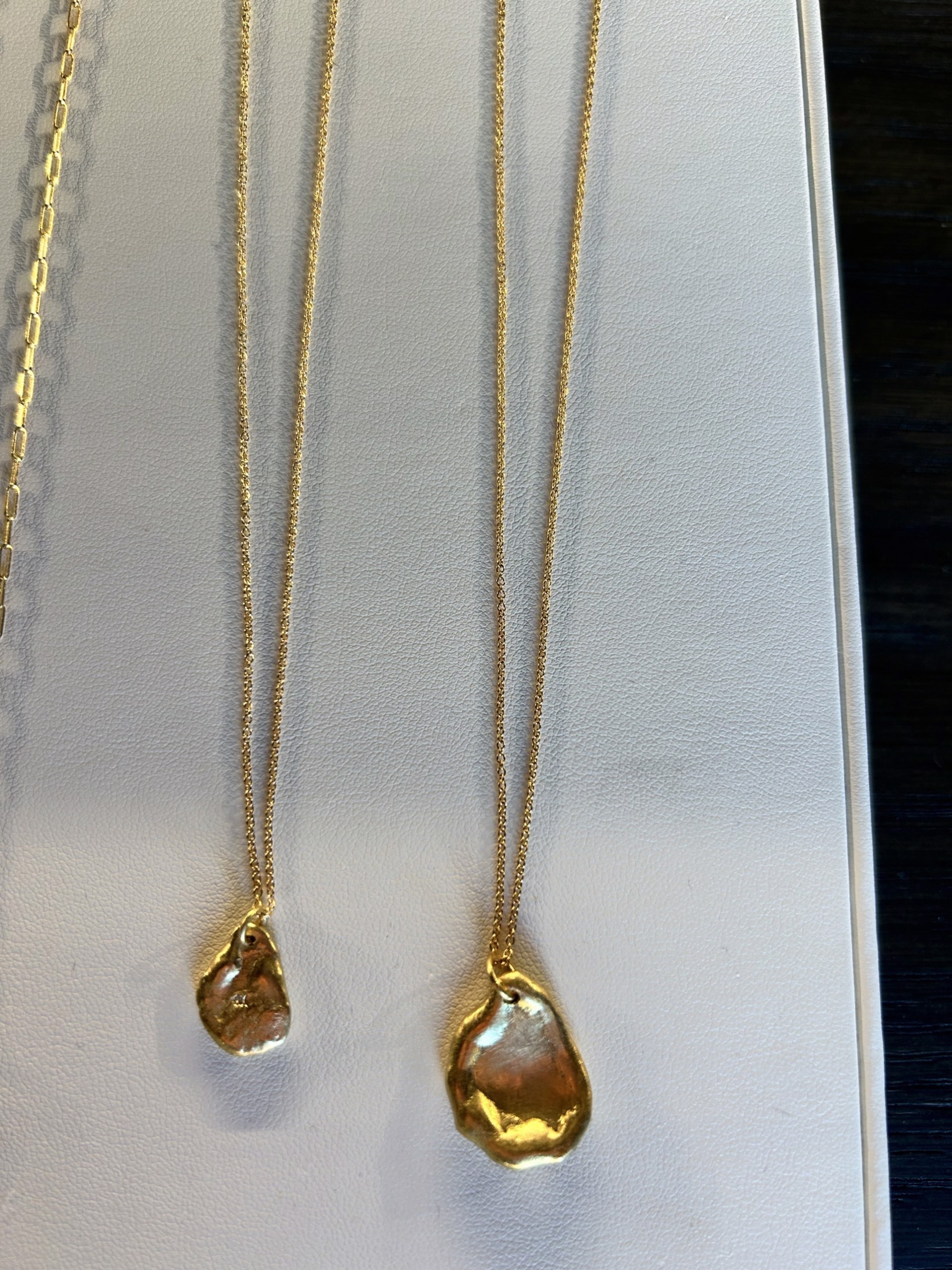 Delicate Chain and Gold Pendant by Leandra Hill
