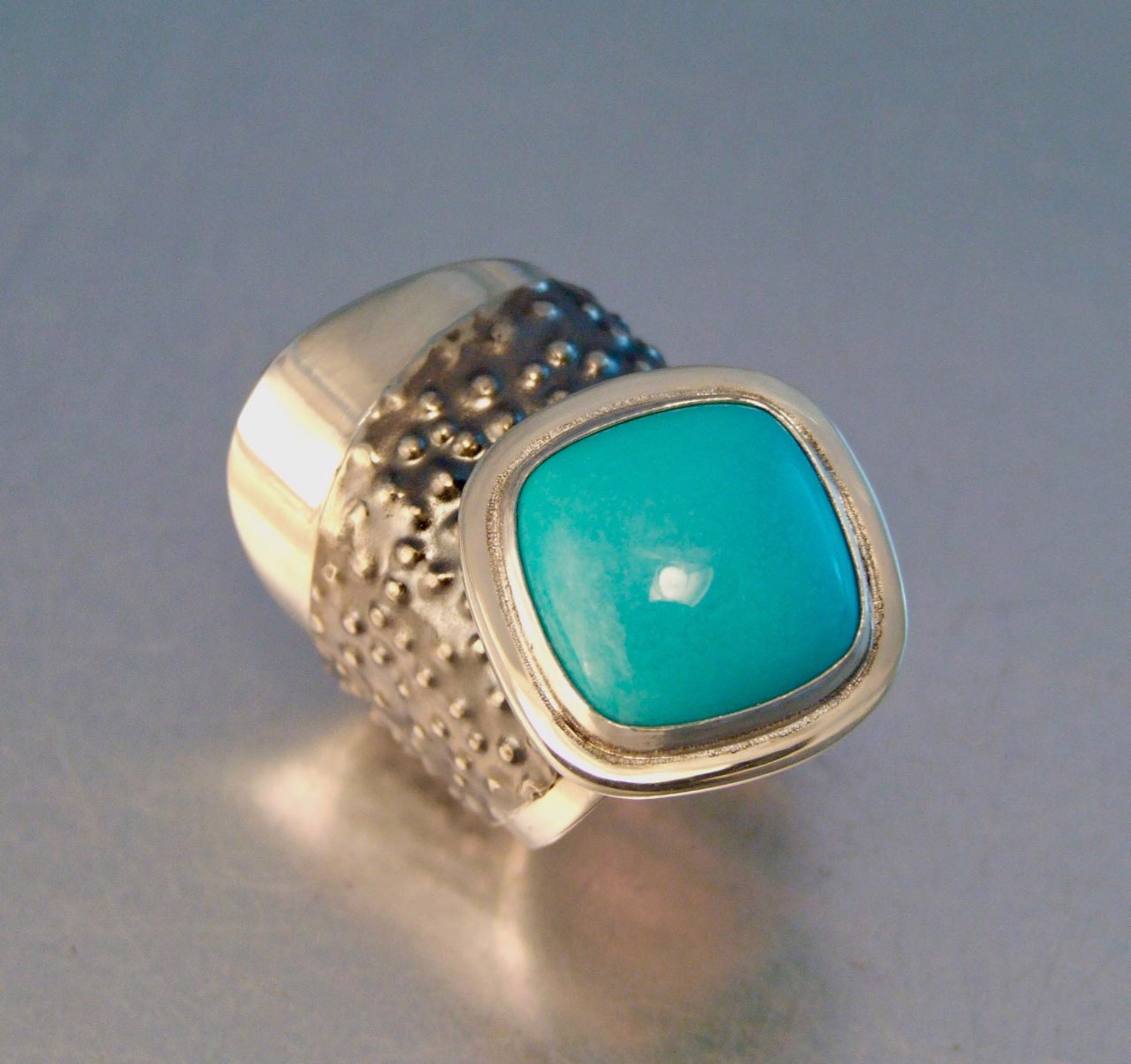 Turquoise Dermis Ring by Melody Armstrong