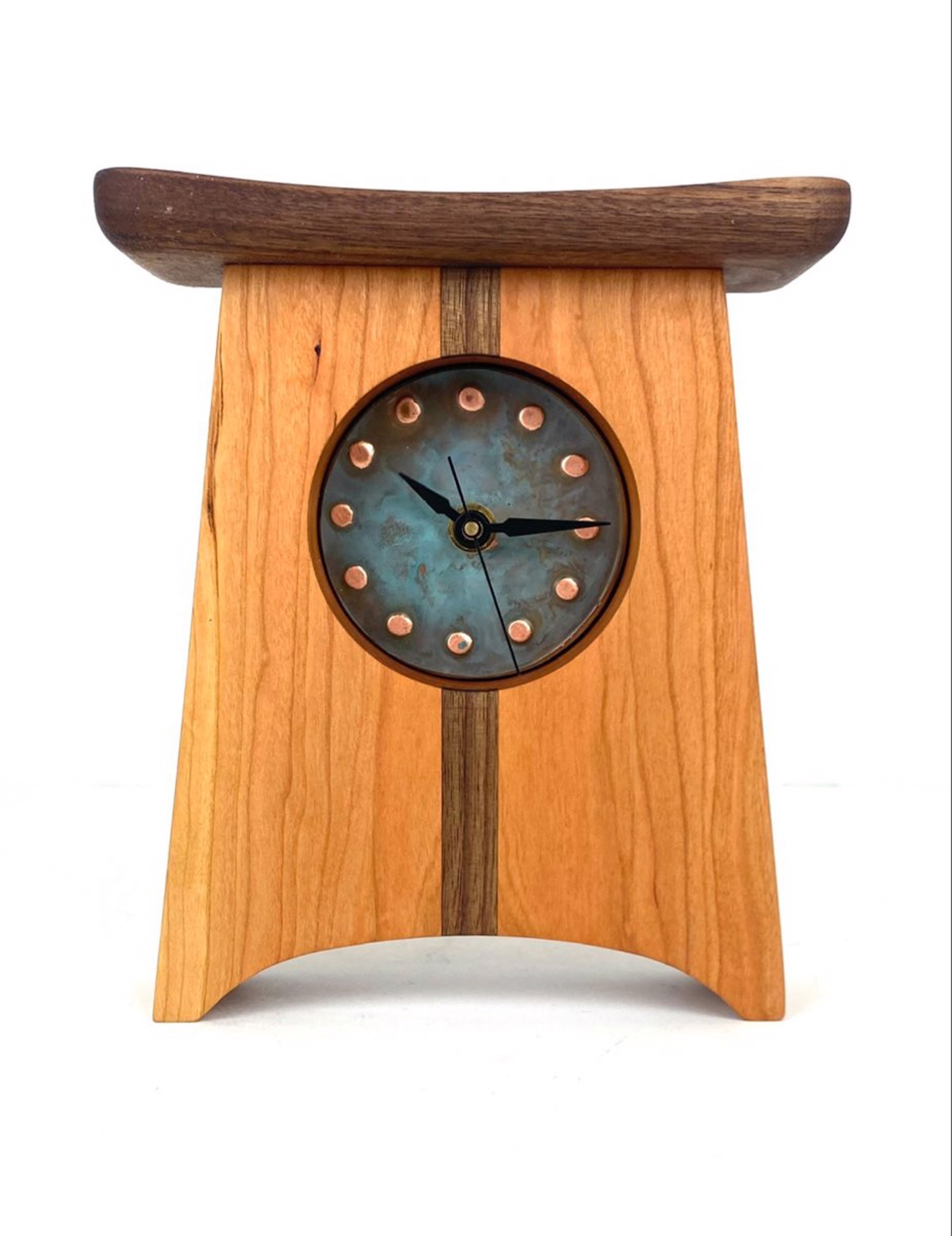 East of Appalachia Clock with Green Patina by Sabbath Day Woods