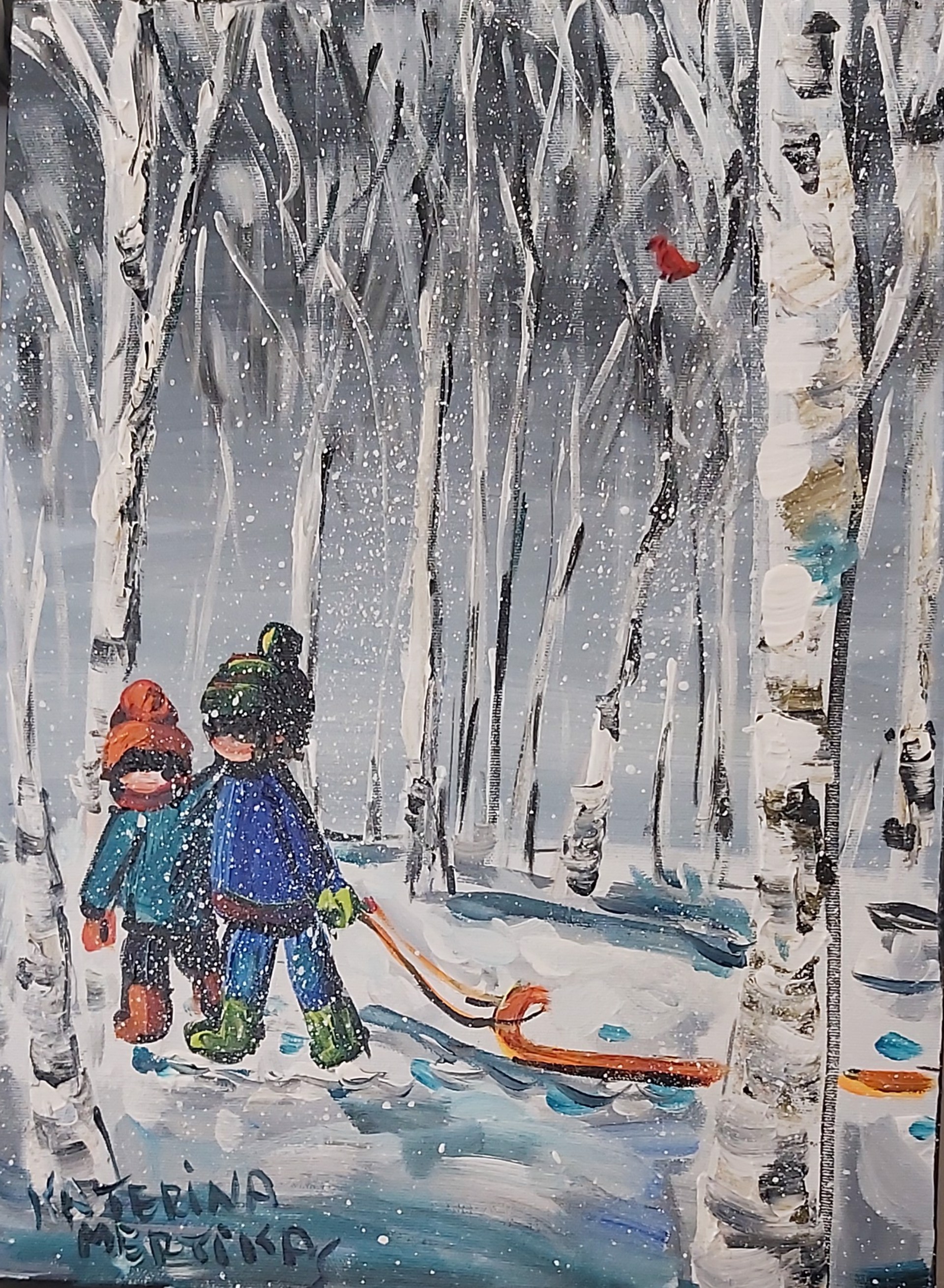 Winter Birch by Katerina Mertikas