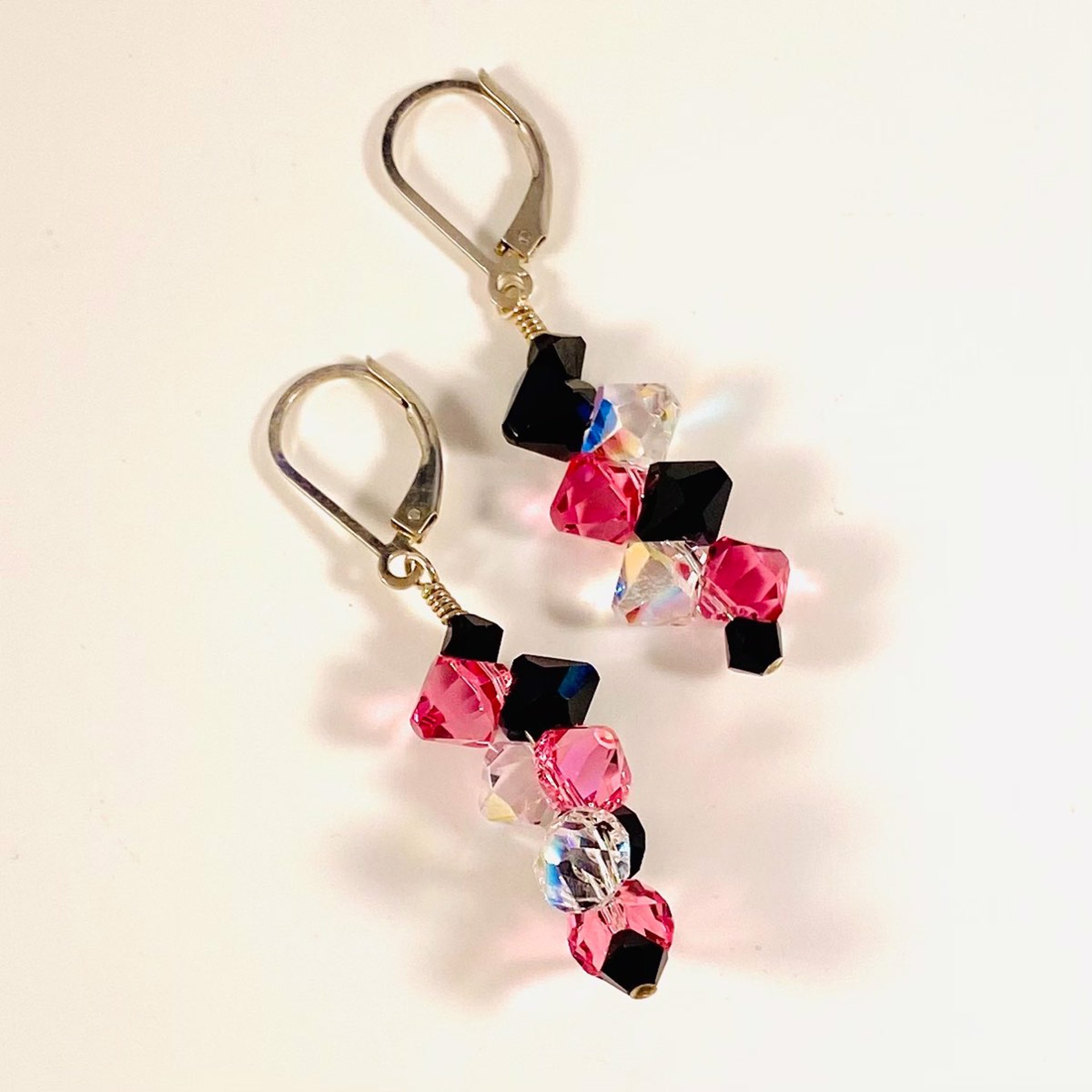 SHOSH20-43 Crystal and Silver Earrings by Shoshannah Weinisch