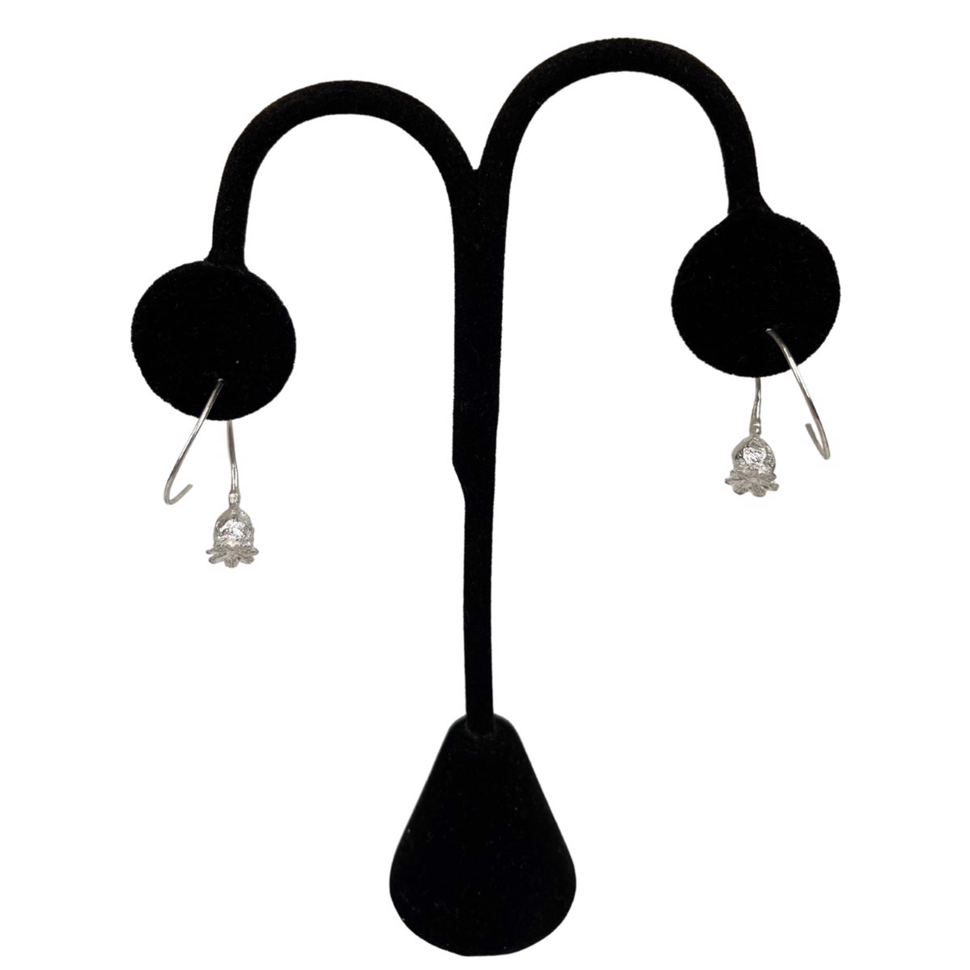 Small Poppy Seedpod Reverse Hoop Earrings by Amber Mahler