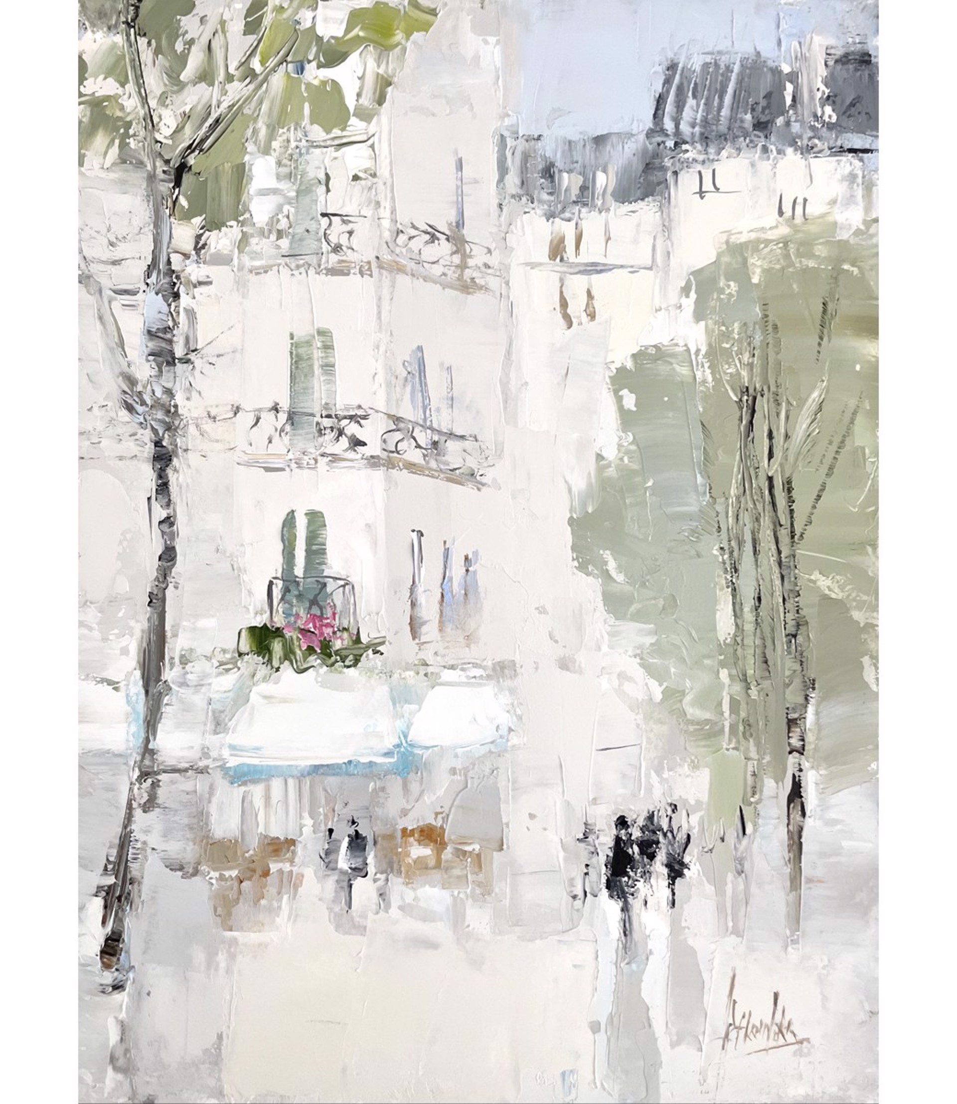 Corner Cafe, Paris by Barbara Flowers