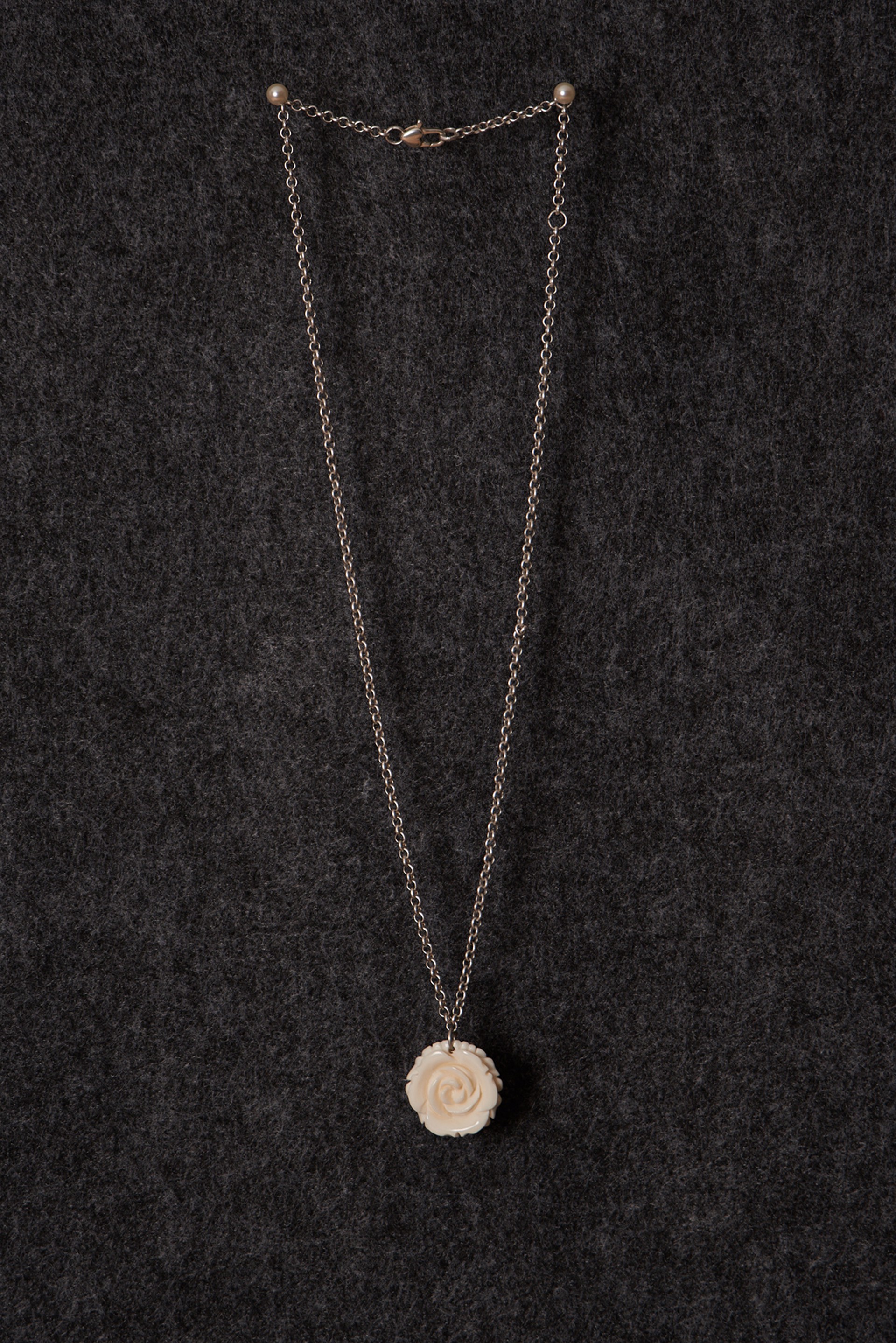 Silver Petite Rosebone Necklace by Cameron Johnson