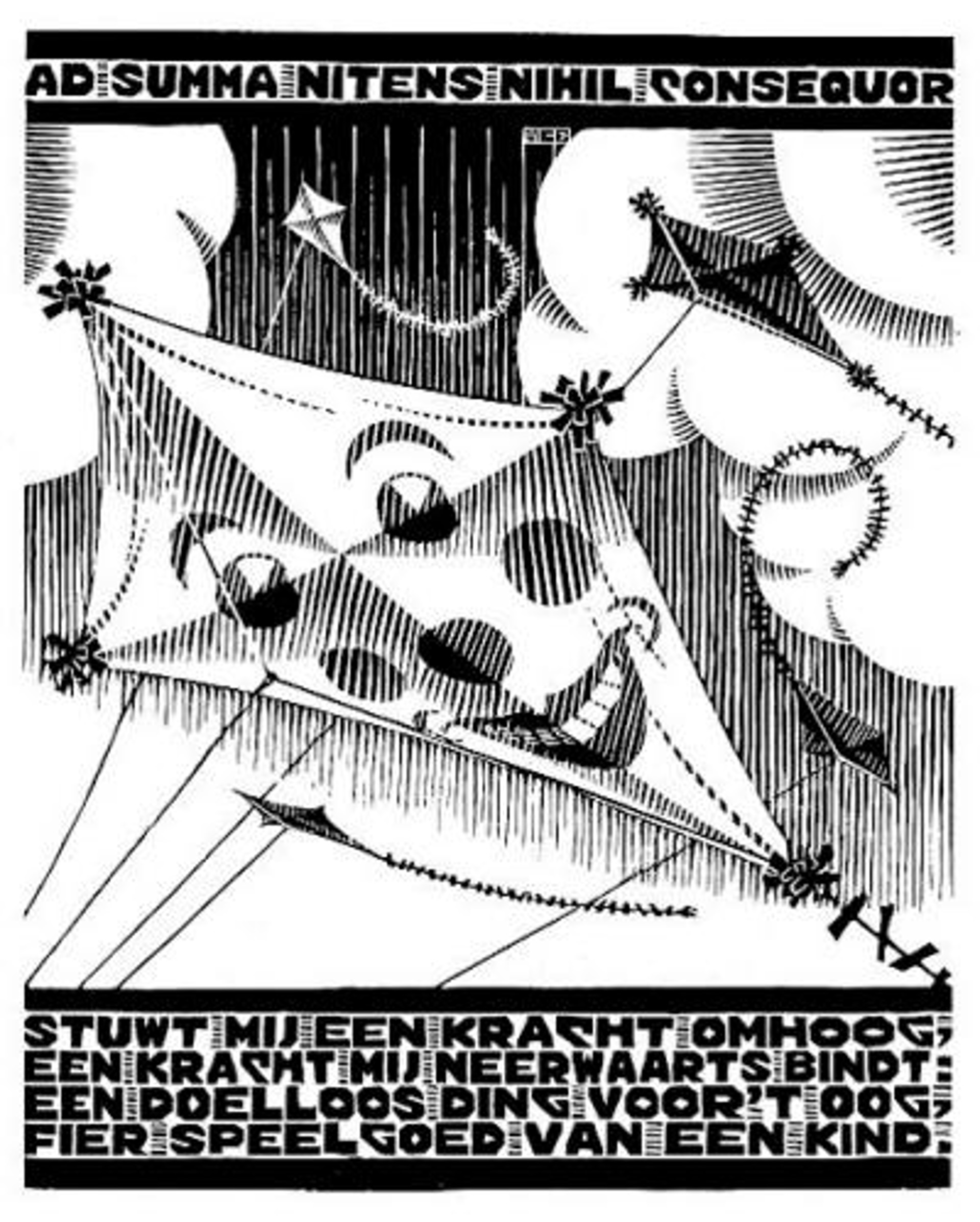 Emblemata - Kite by M.C. Escher
