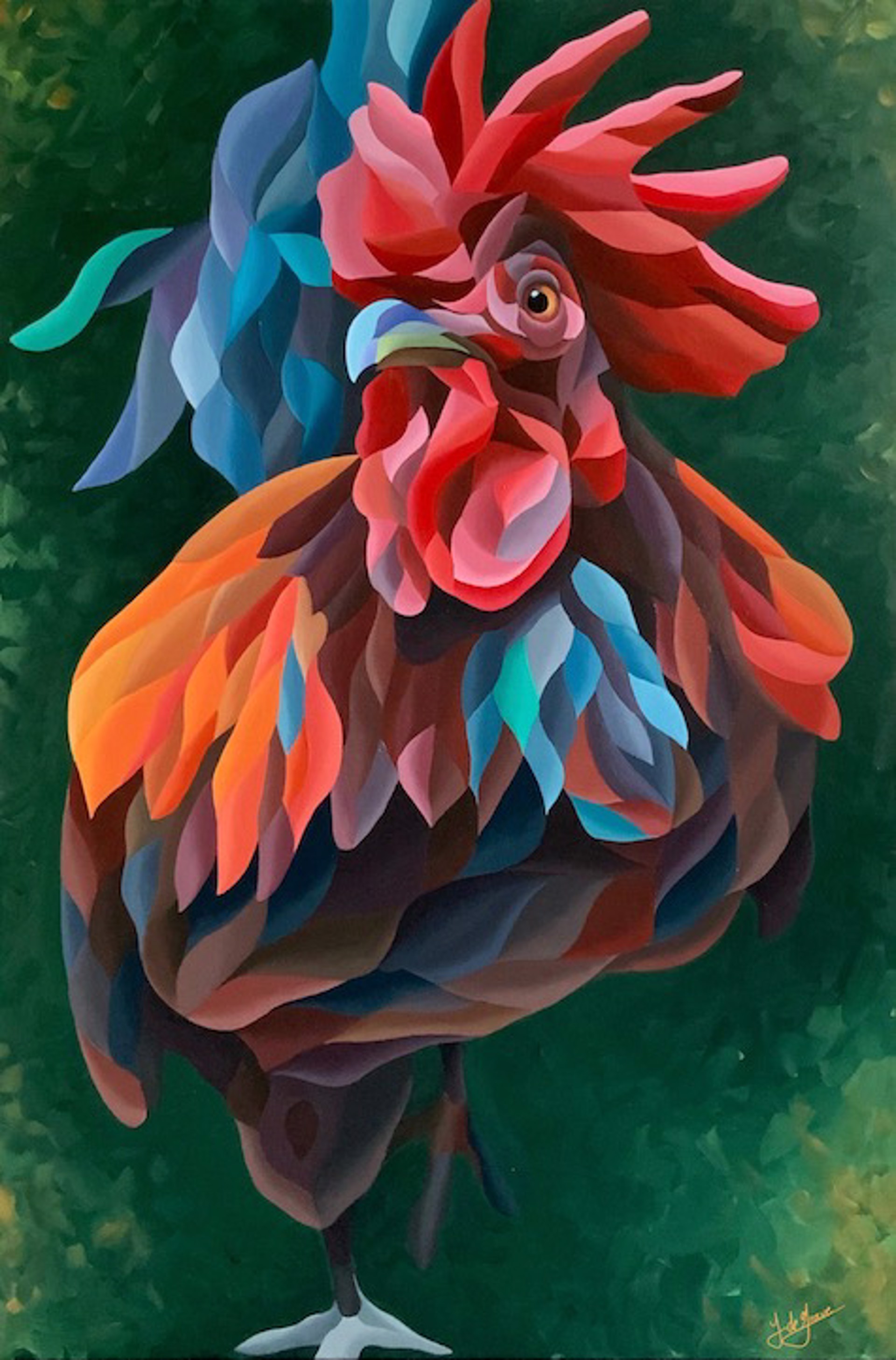 Rooster Impression by Jacqueline Inez
