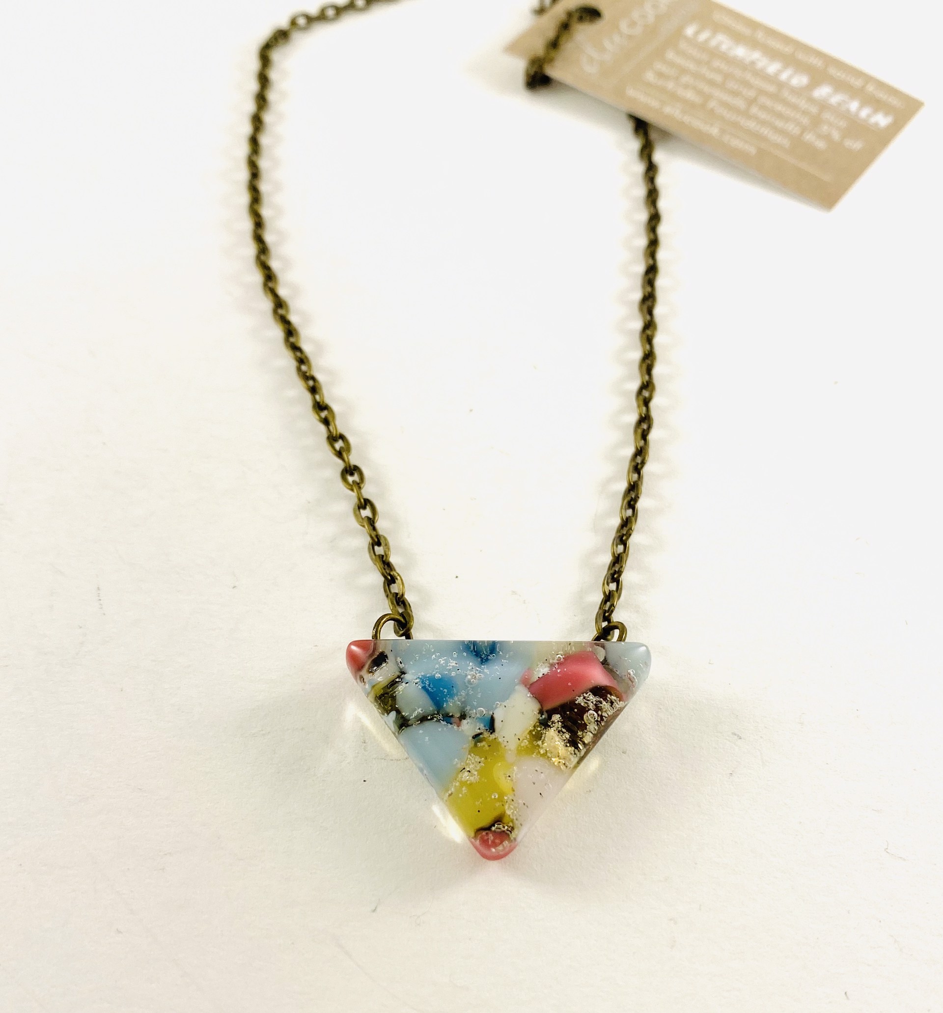 EC20-3 Mini Triangle Necklace 16" chain by Emily Cook
