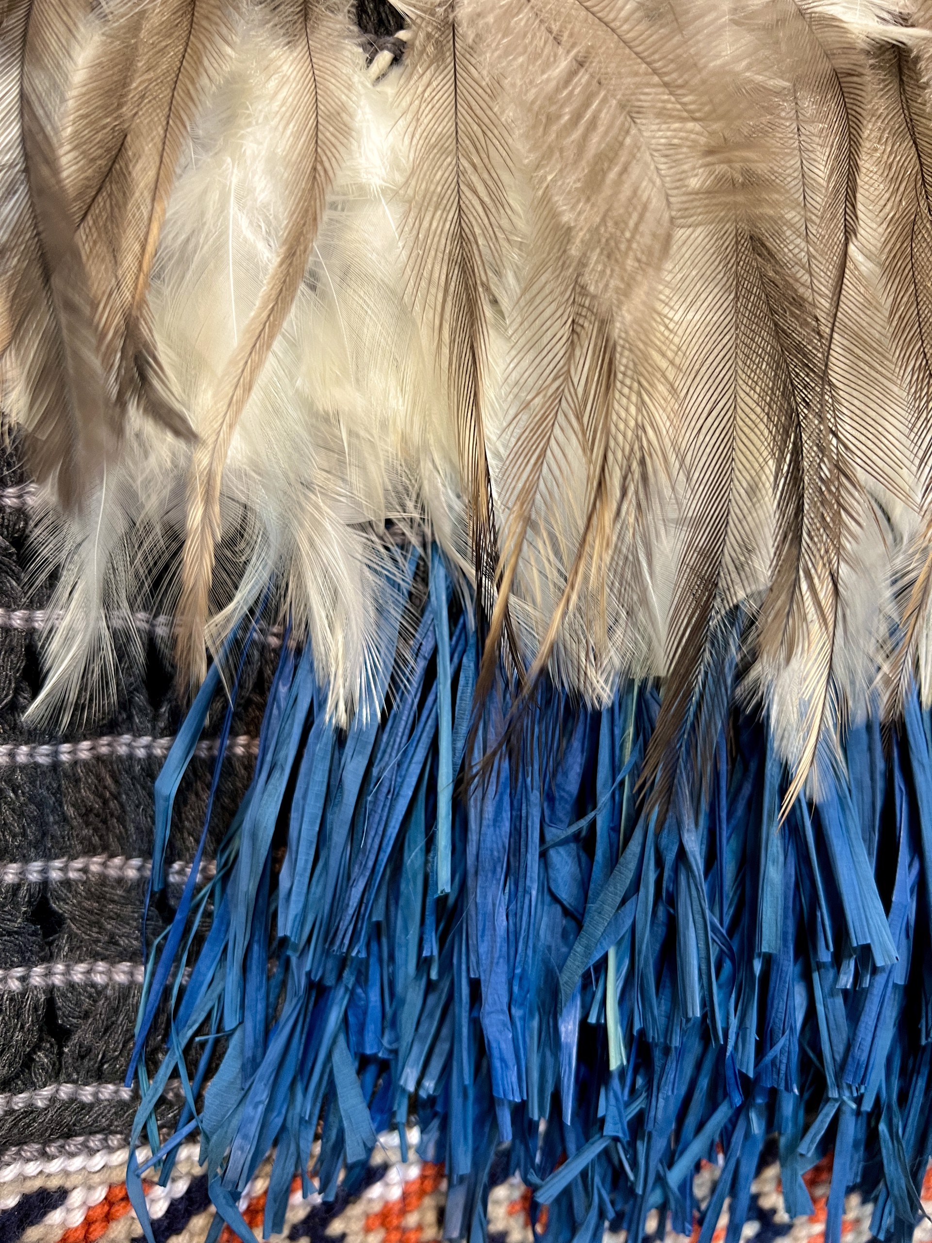 Blue Woven Feather Cloak 1 by Aho Amerika