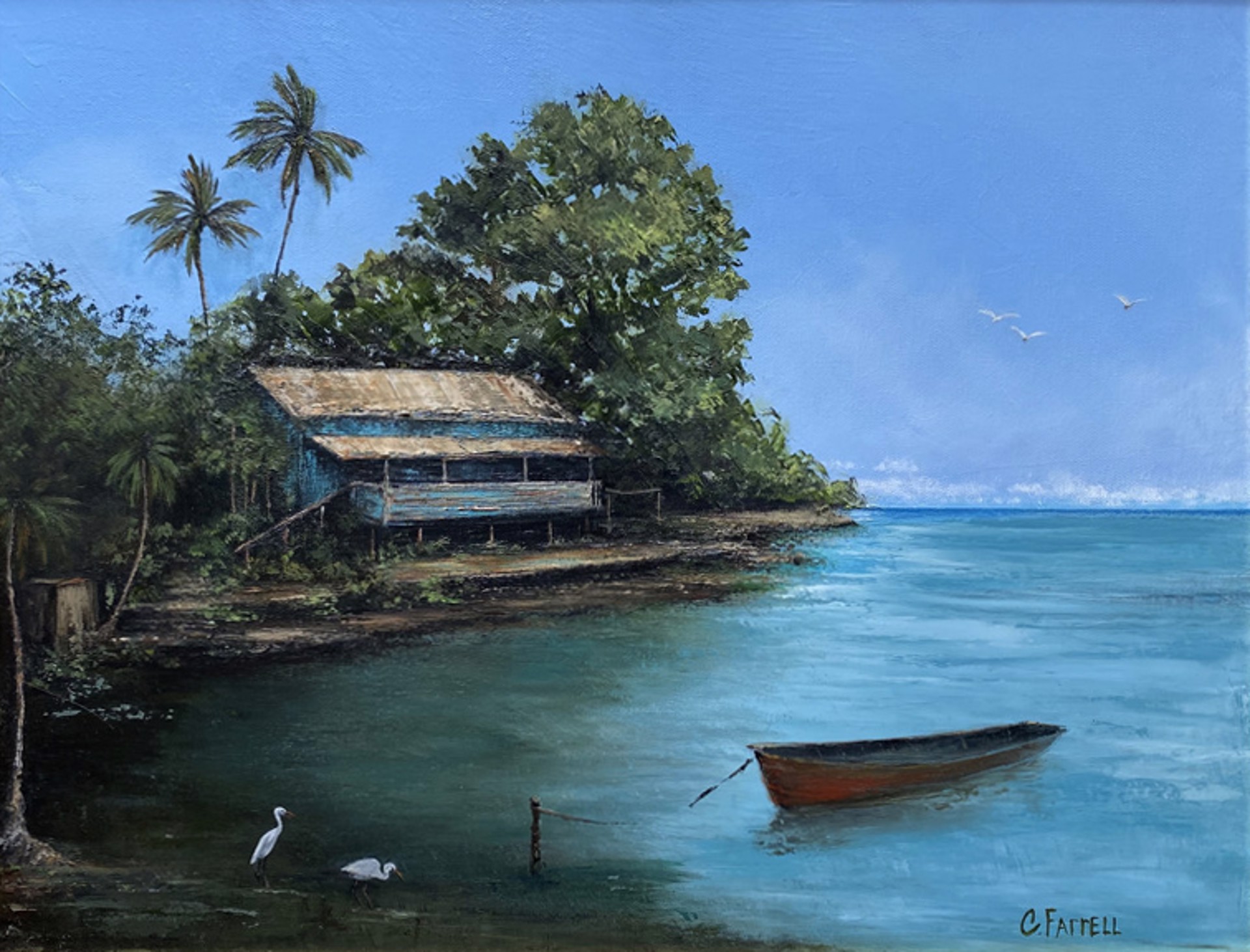 Old Fishing Cabin by Cynthia Farrell