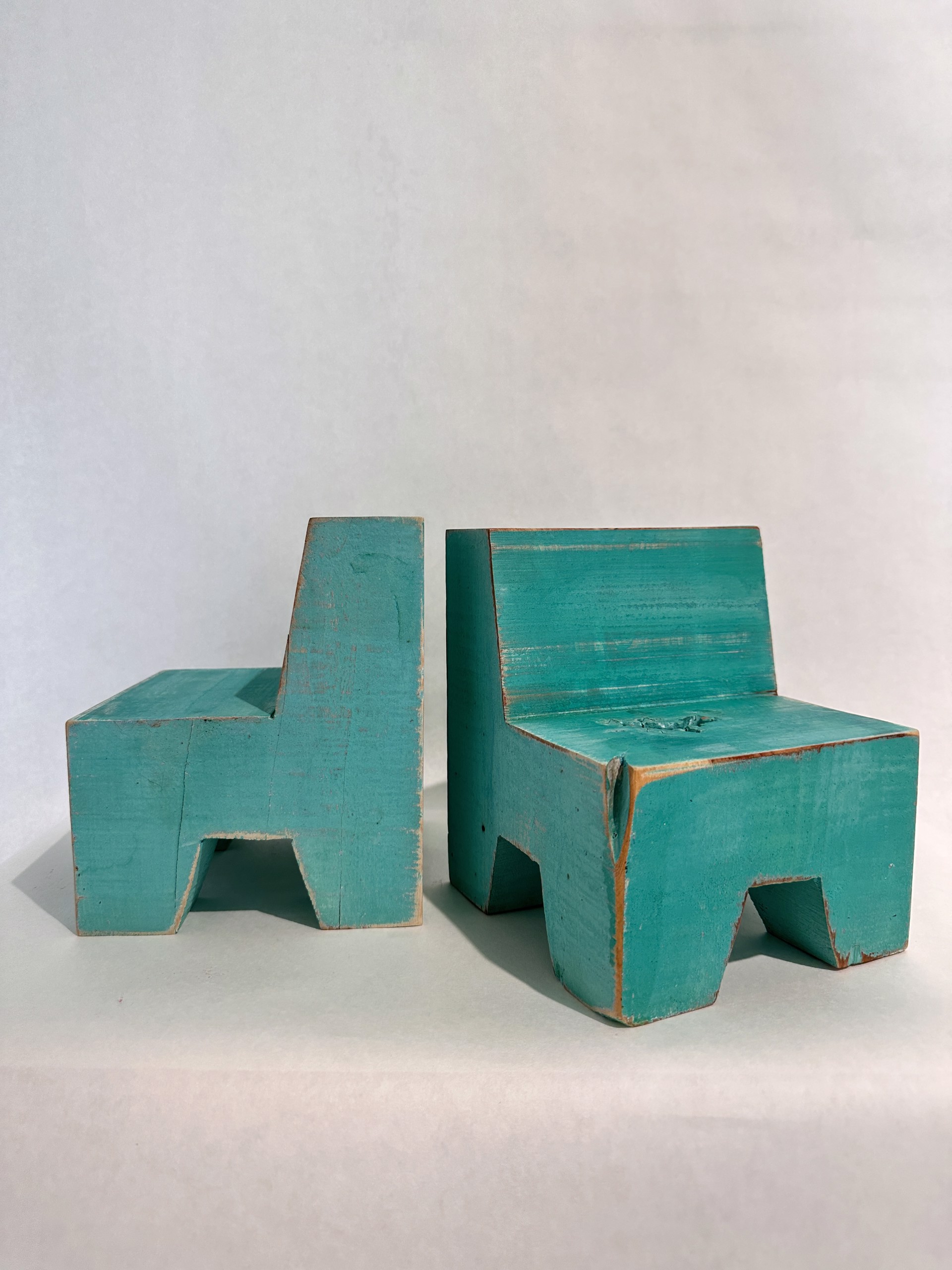 Chair Pair bookends by Ellie Richards