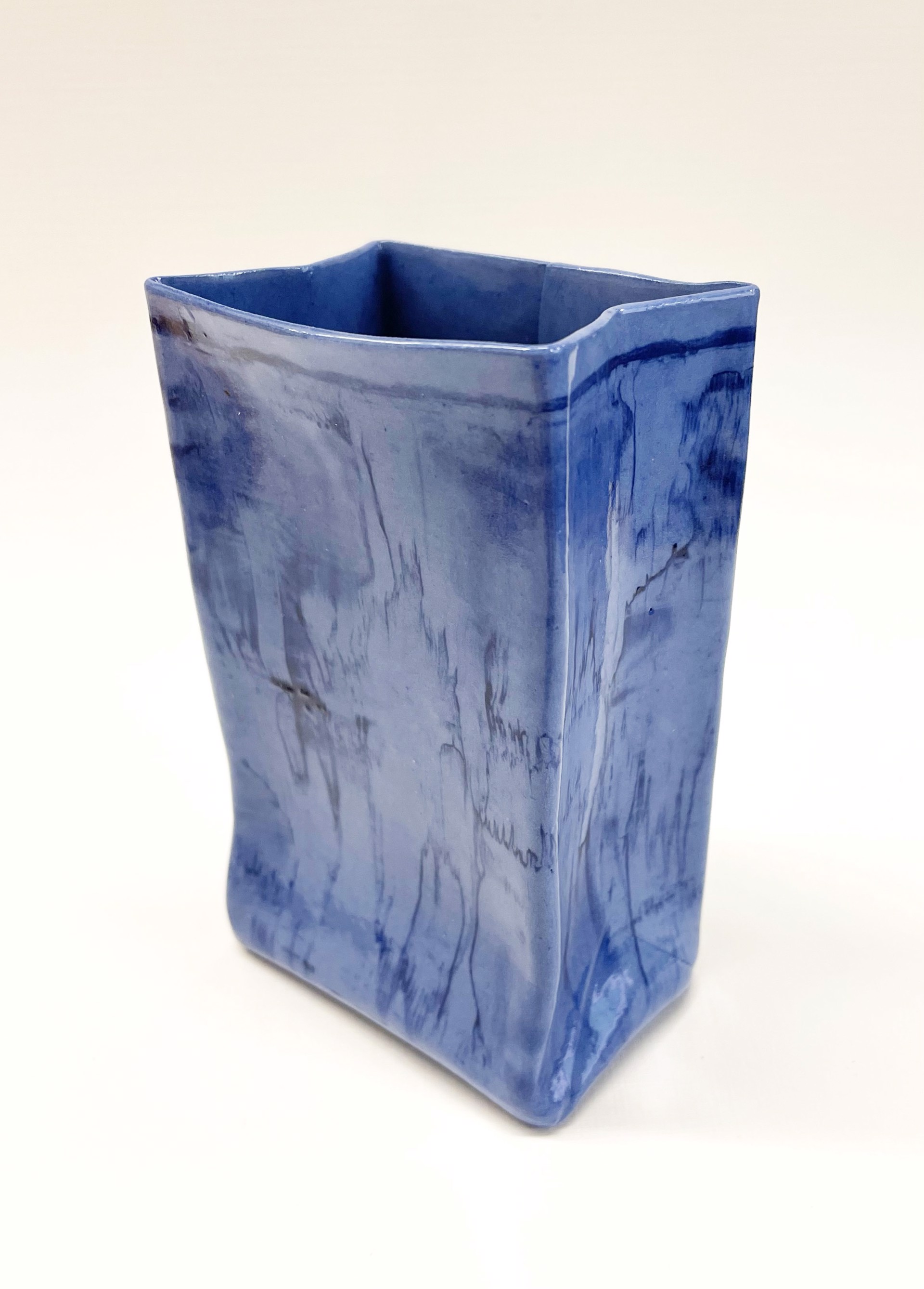 Blue Porcelain Bag by Chandra Beadleston