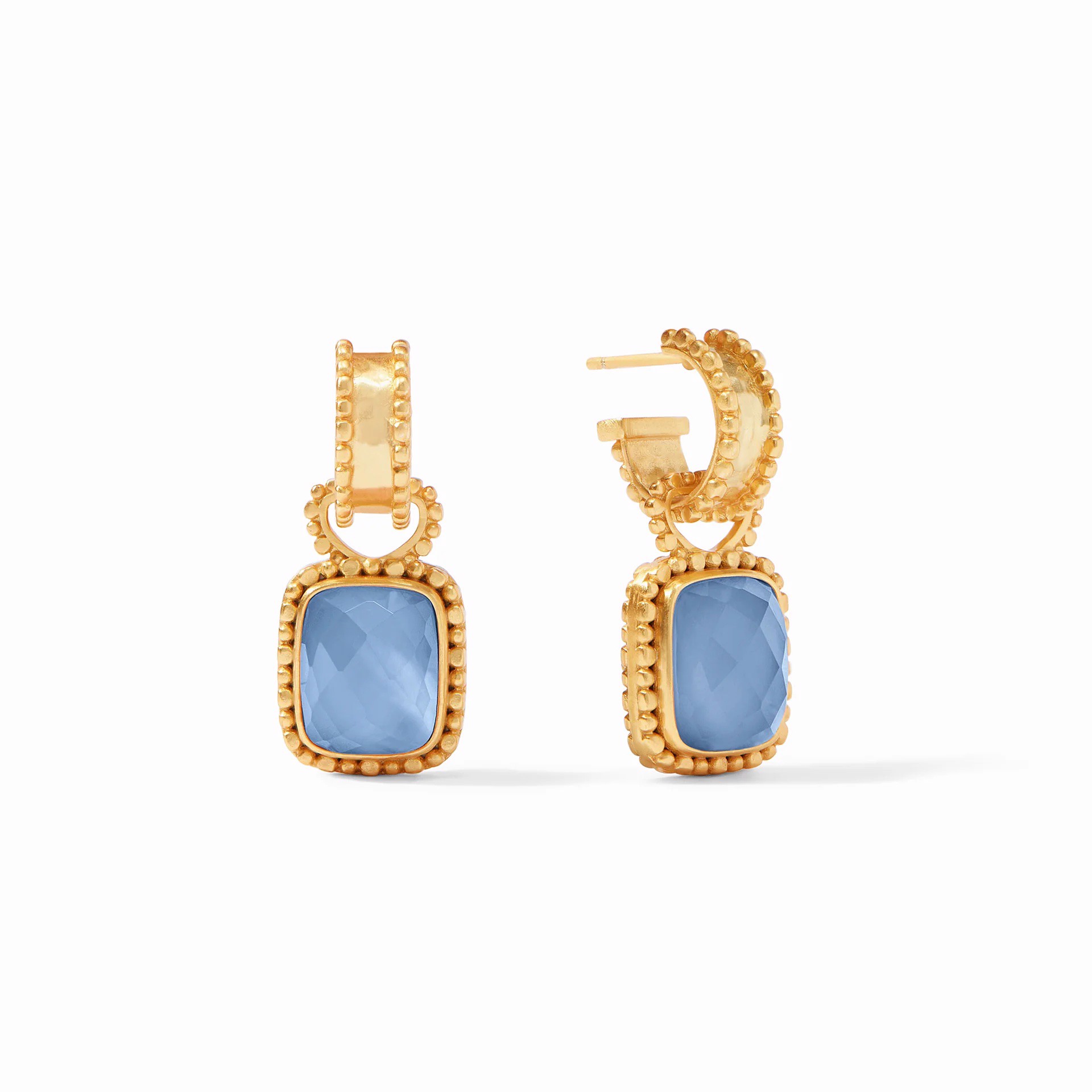 Marbella Hoop and Charm Earring - Chalcedony Blue by Julie Vos