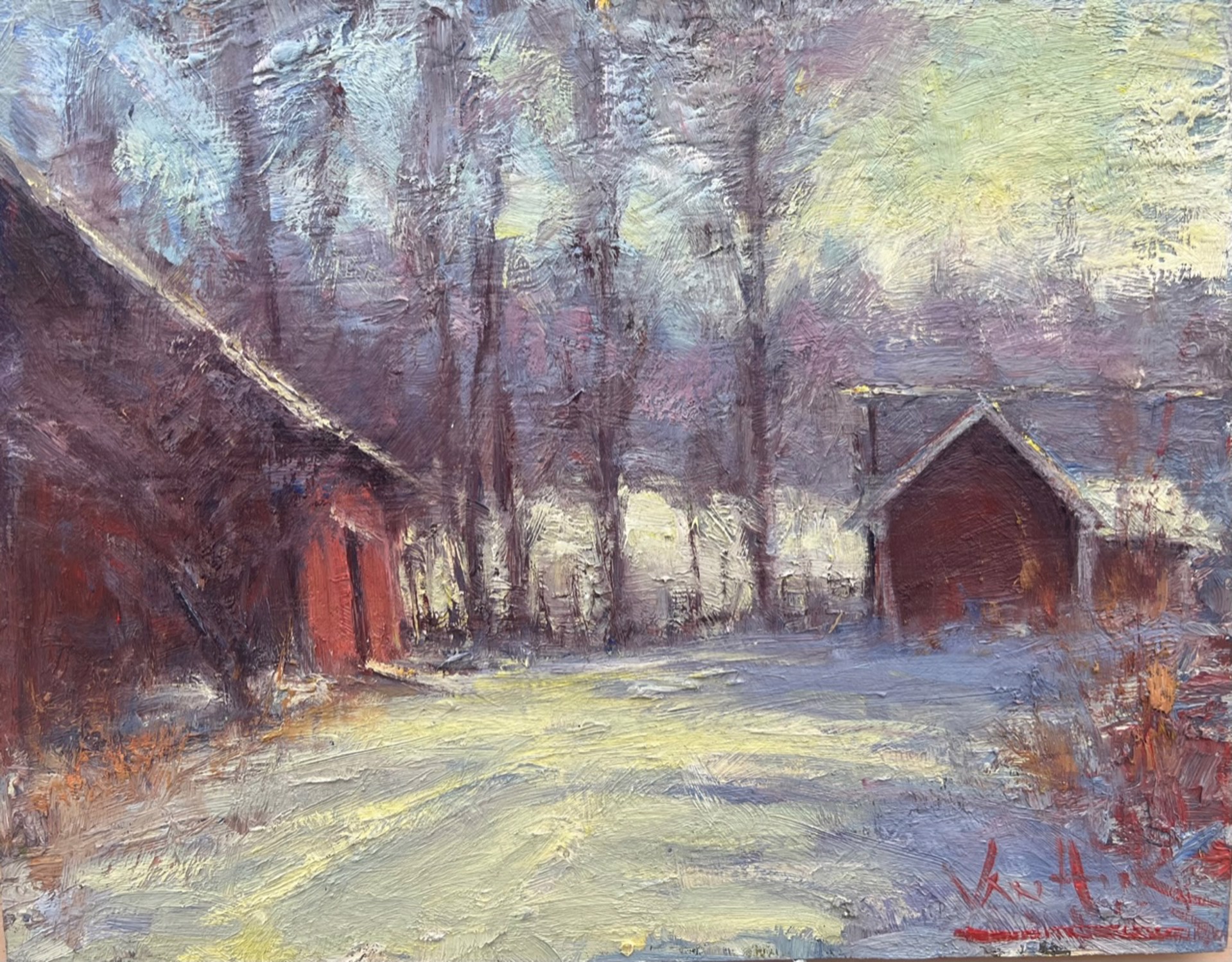 Winter Barns by George Van Hook