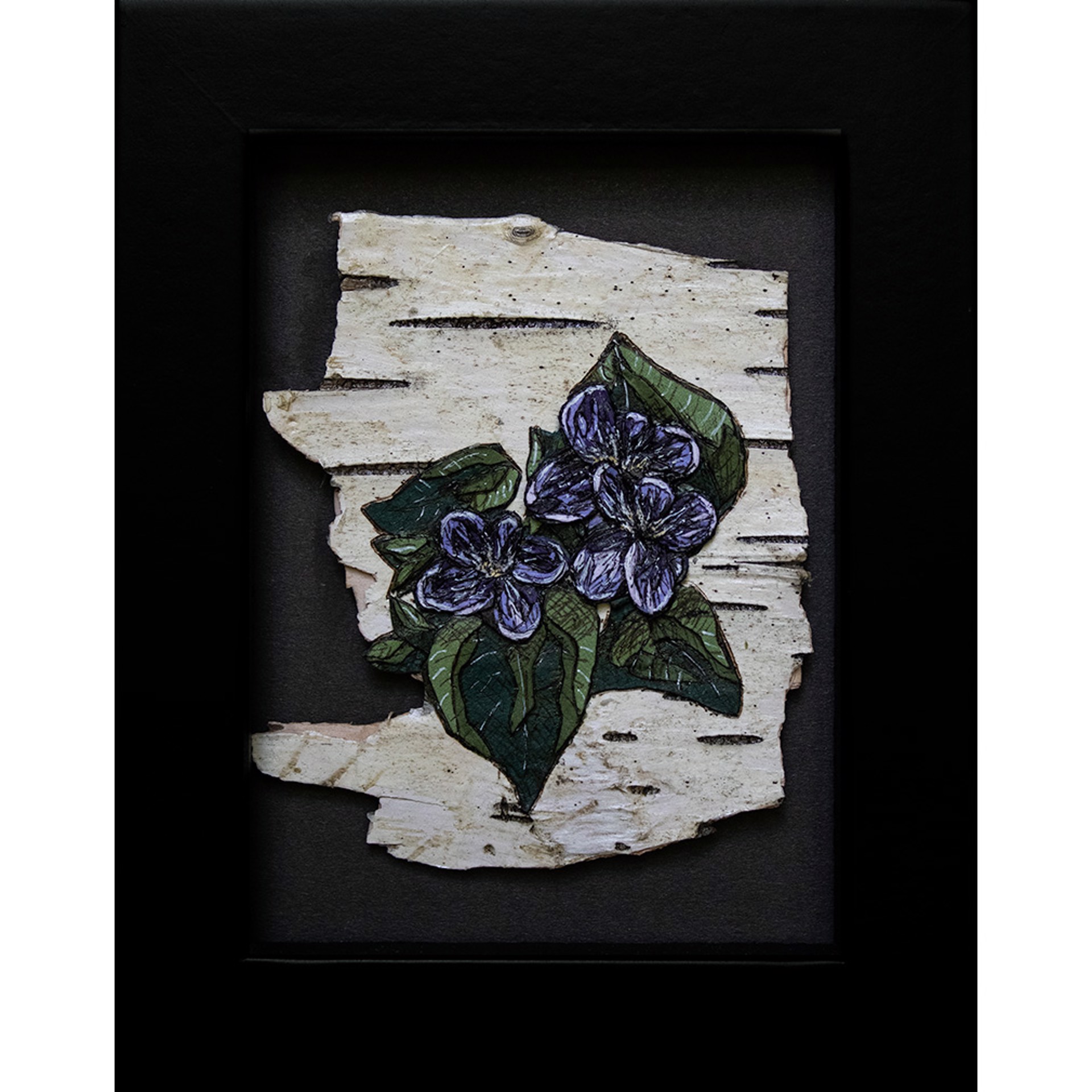 Violets (Collage) by Willow Bayer
