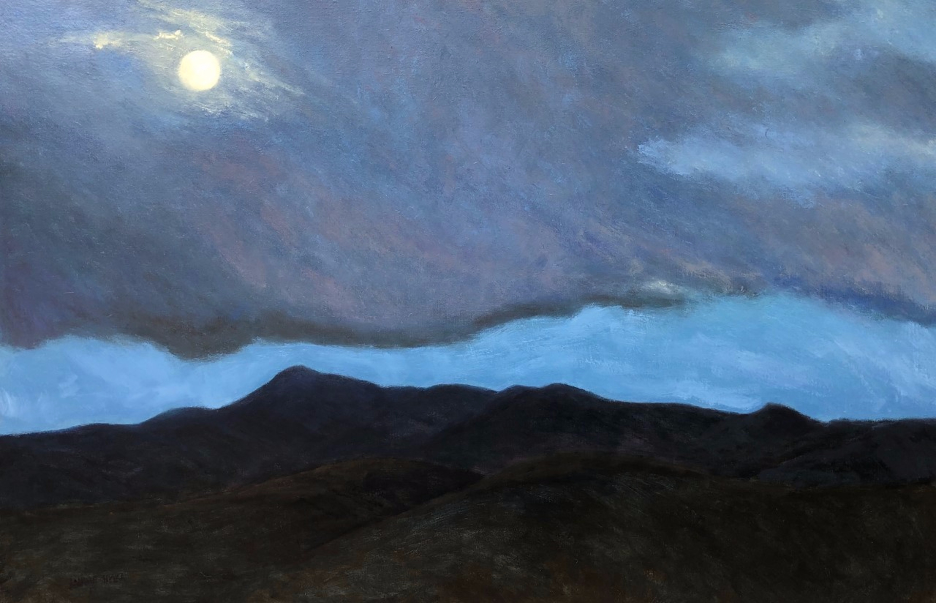 Moonset Over Chocorua by Laureen Hylka