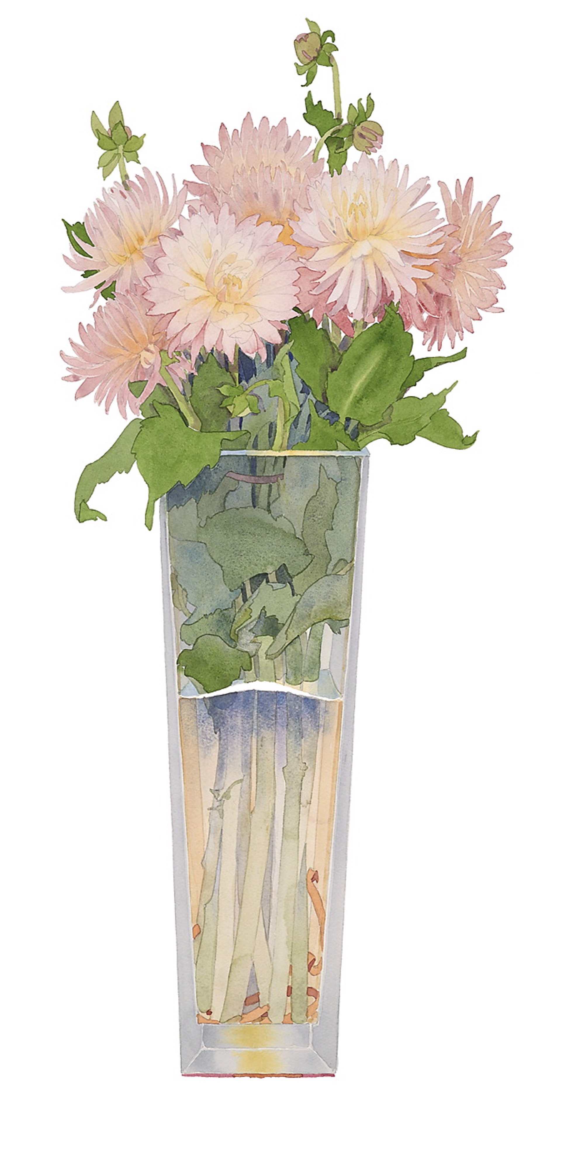 Pink Peonies in a Tall Vase by Gary Bukovnik