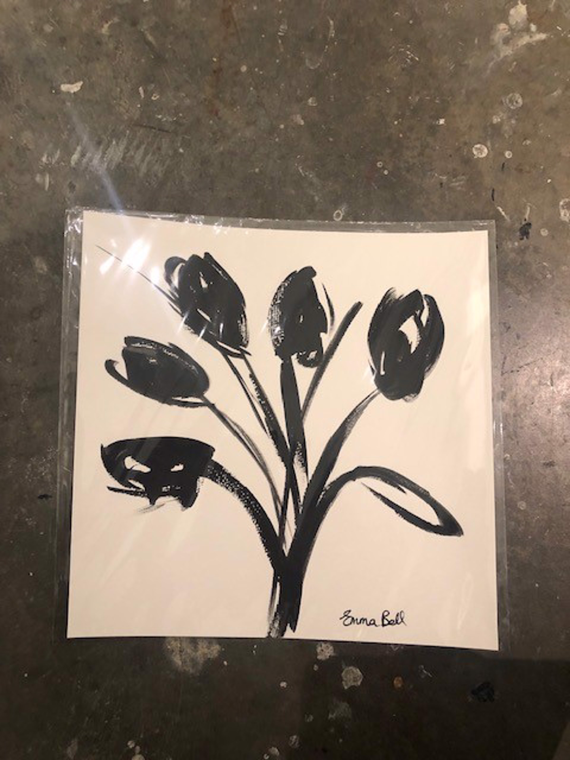 Black & White Tulips II by Emma Bell