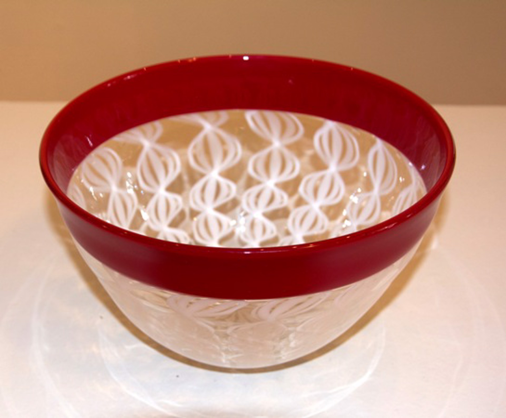 Valentini Bowl Red Rimmed by Tyler Kimball