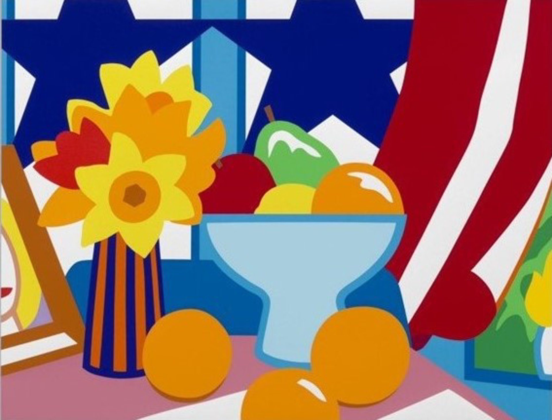 Red Blowing Curtain by Tom Wesselmann