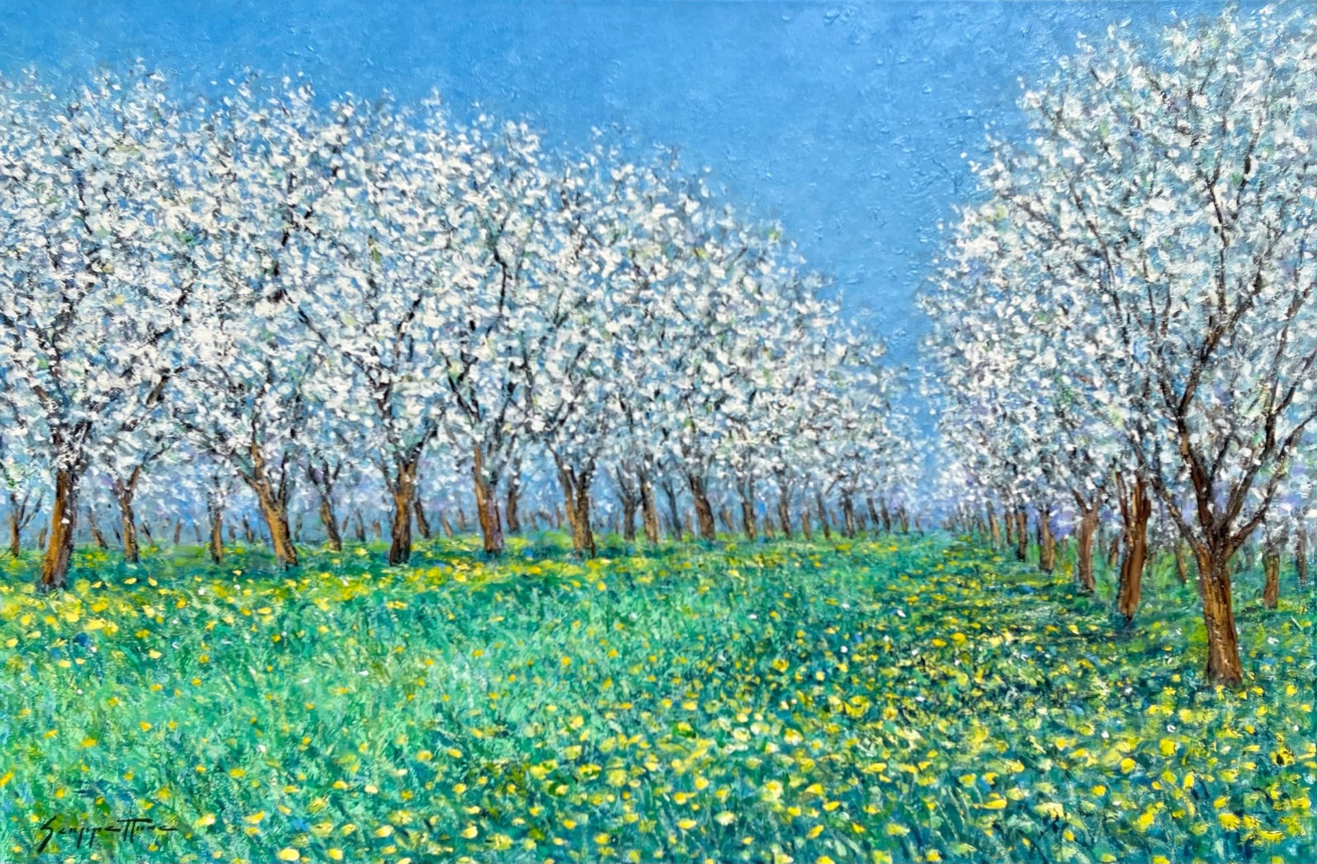 Orchard In Spring  by James Scoppettone