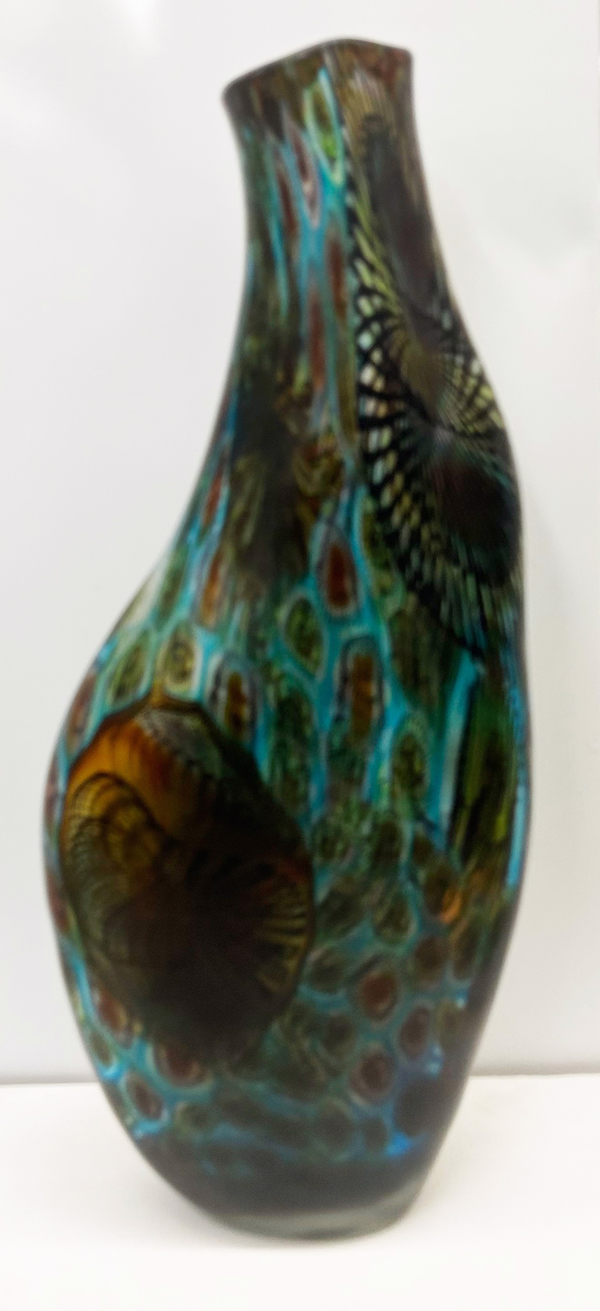 Blue, Green, and Amber Vessel by Massimiliano Schiavon