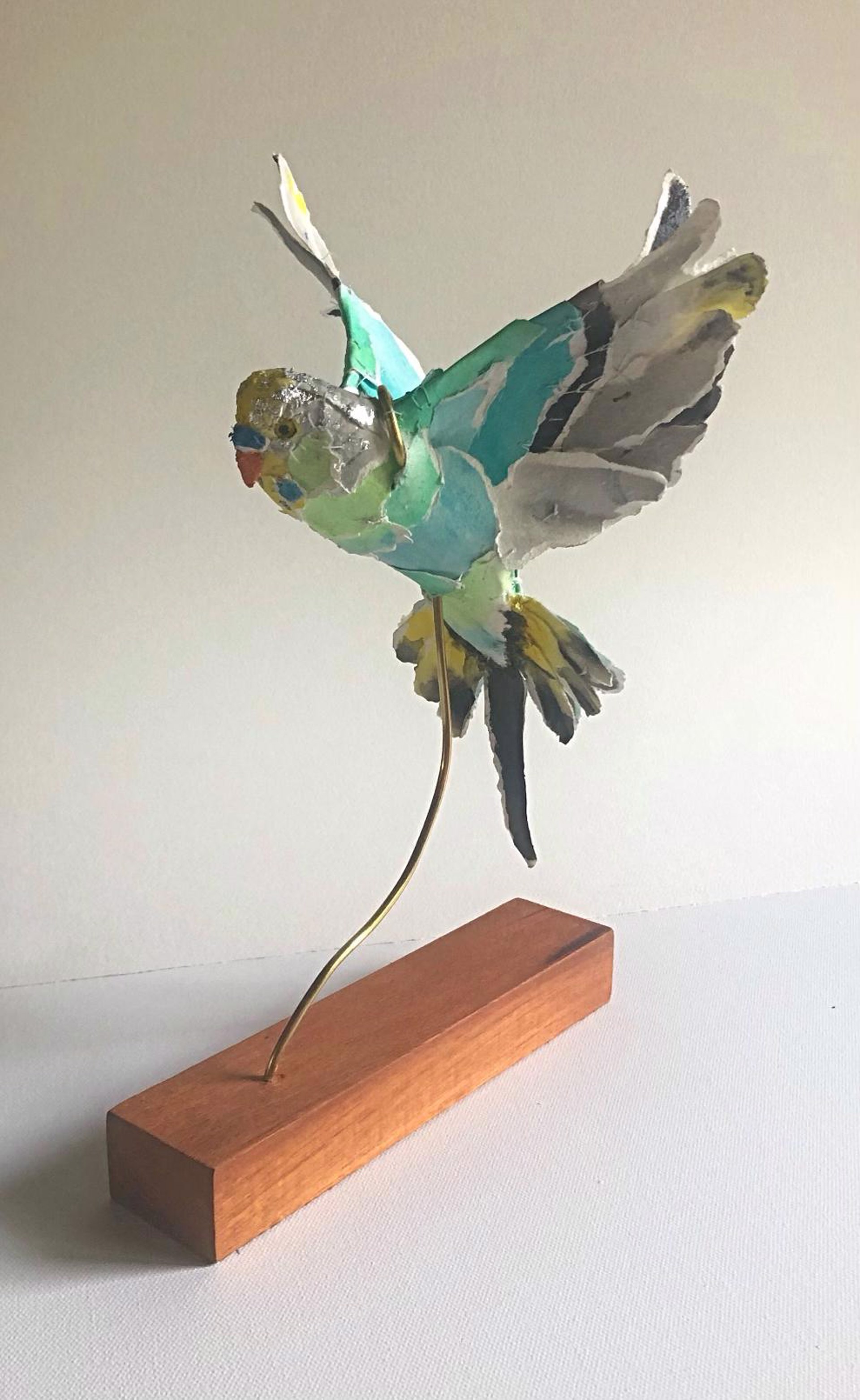 No Clipped Wings - Parakeet by Cathy Rowten