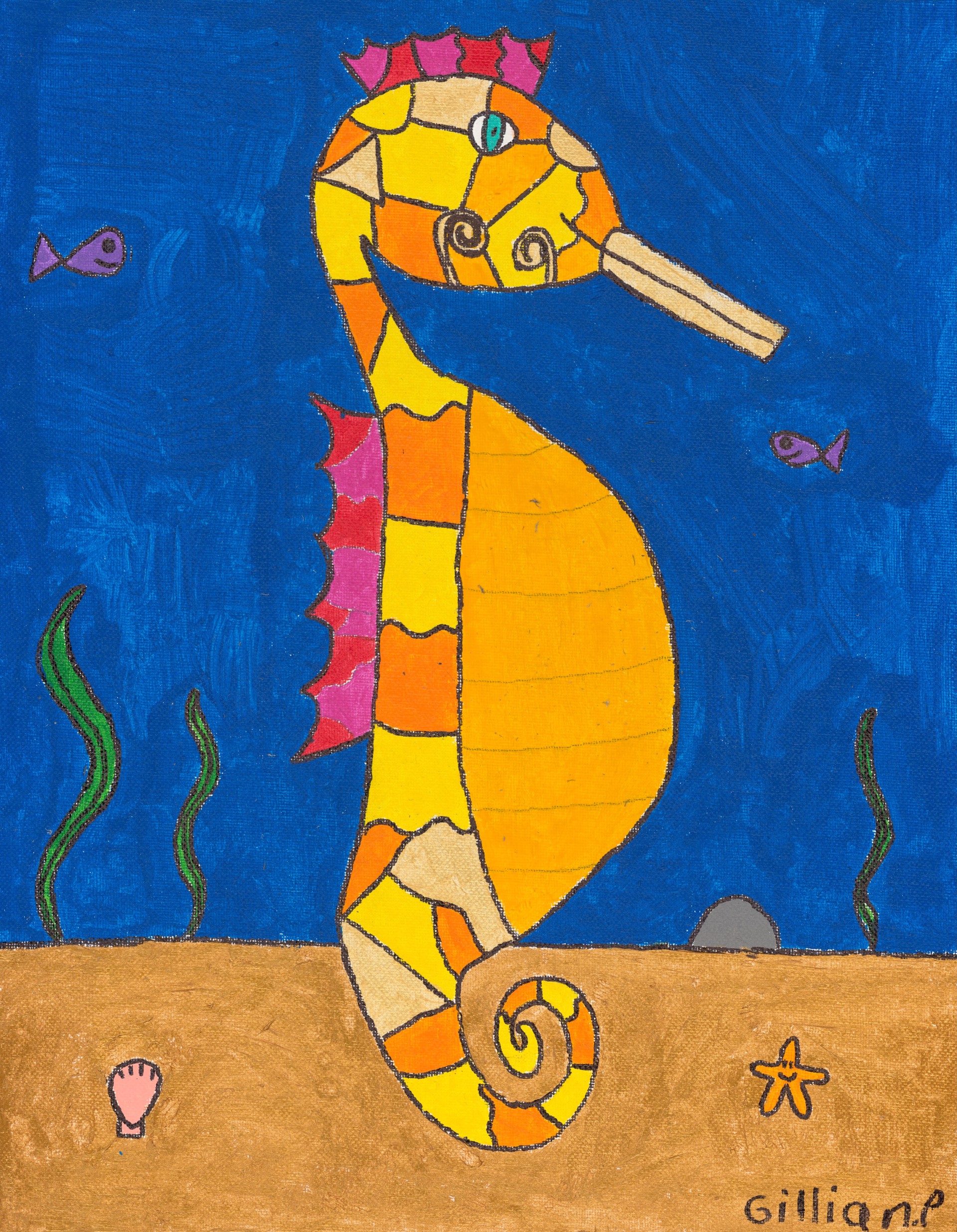 Abstract Seahorse by Gillian Patterson