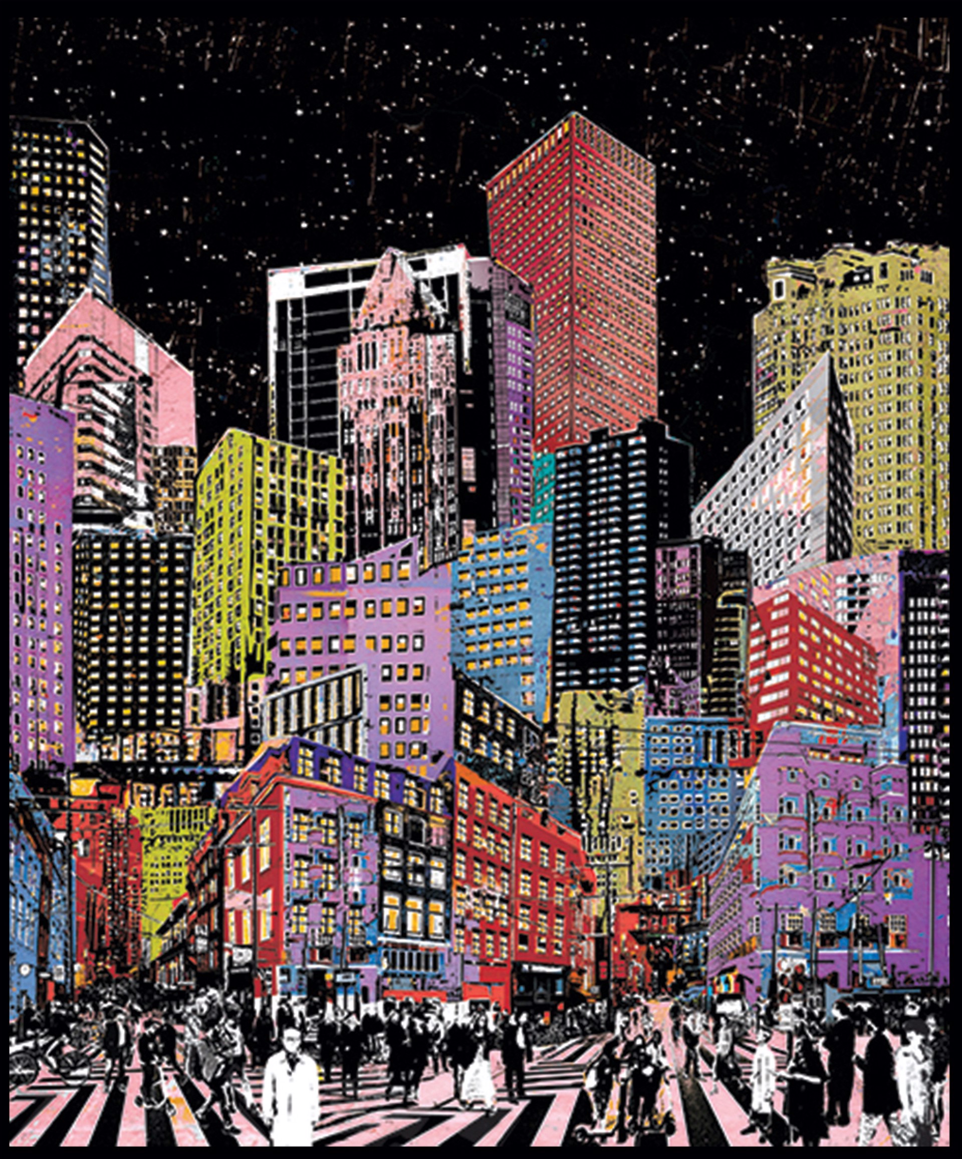 Big City at Night by Daryl Thetford
