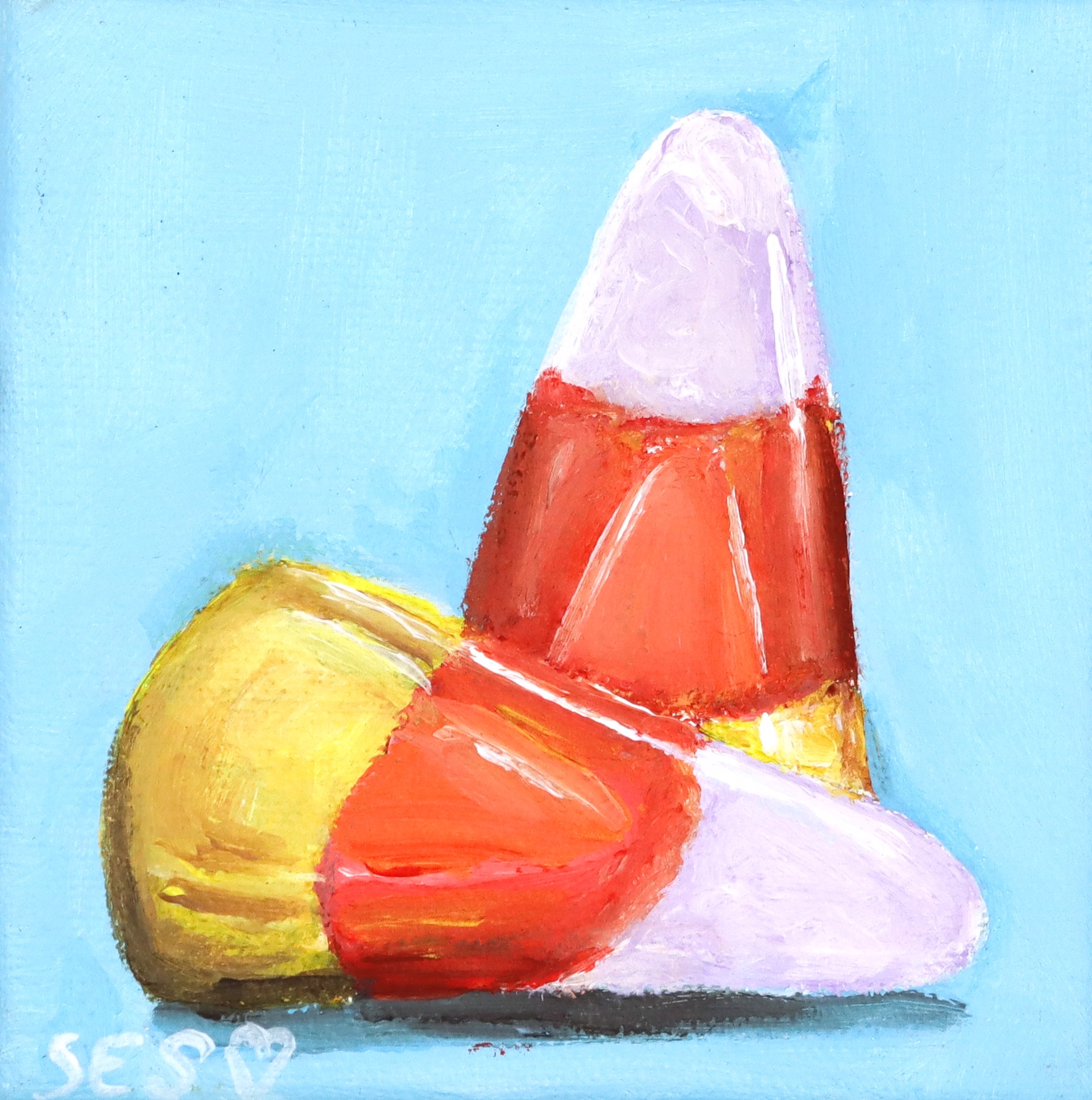 Two Candy Corn by Sarah Swan
