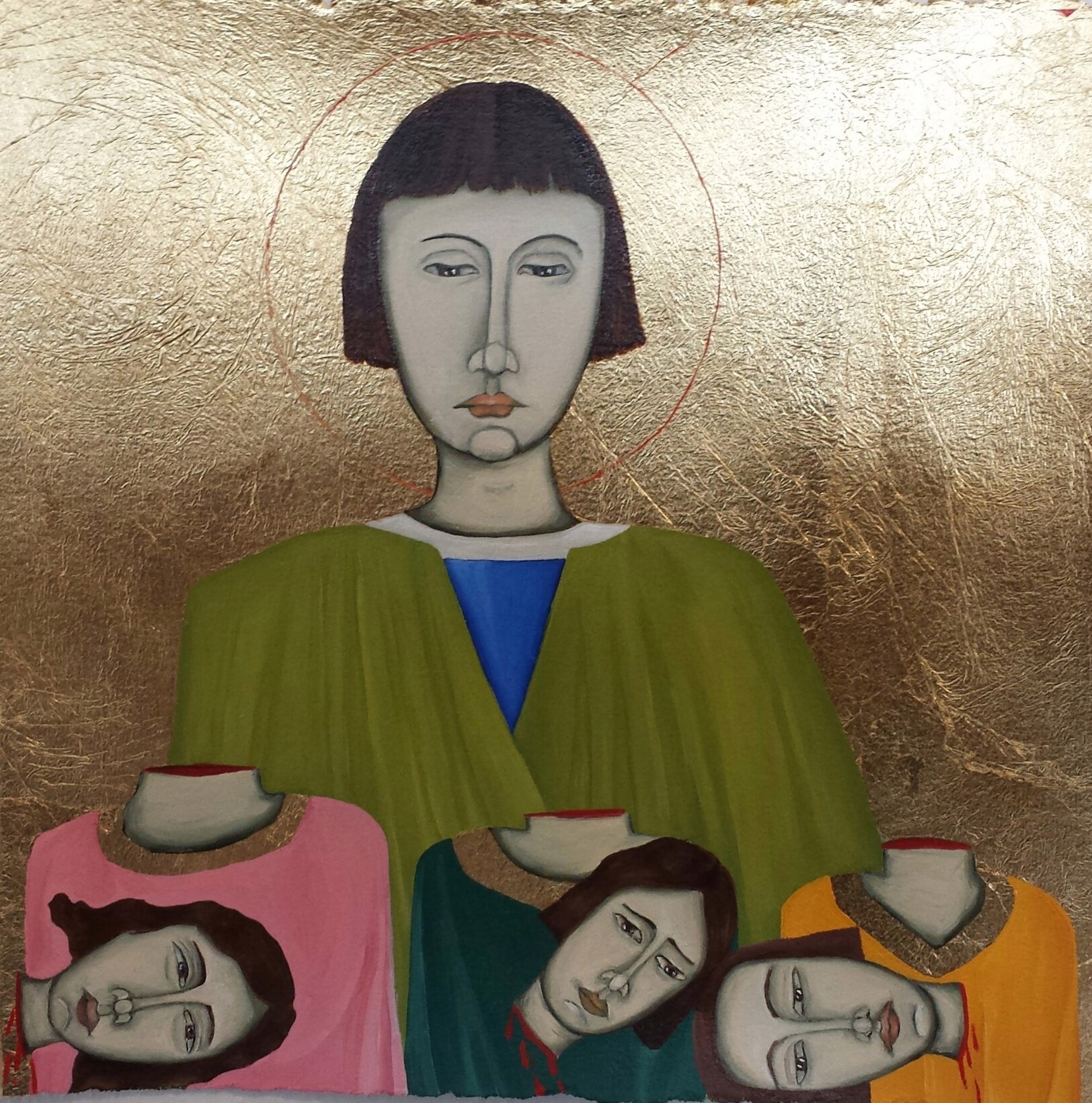 Self Portrait as Saint Sophia and Her Daughters by Theresa Abel