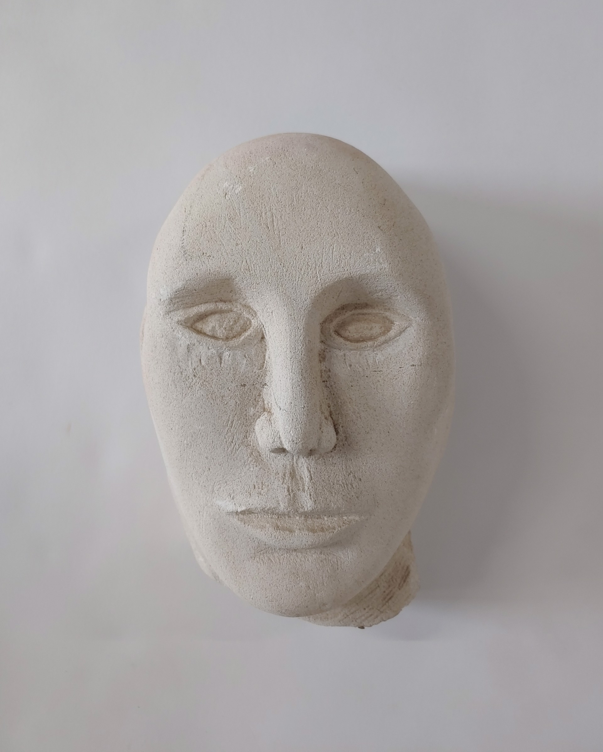 Stone Face #2 - Stone Sculpture by David Amdur