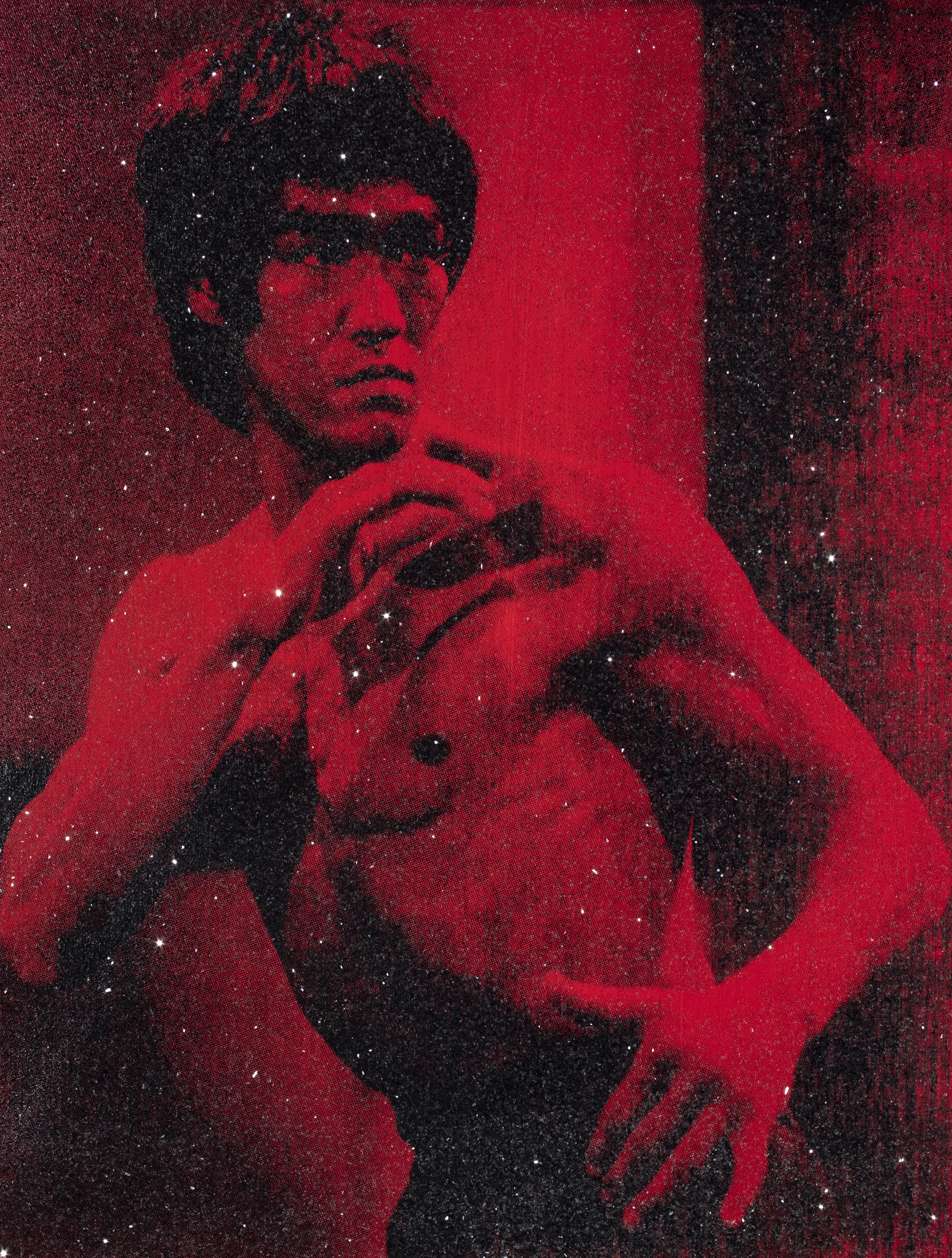 Bruce Lee Ravens Red by Russell Young