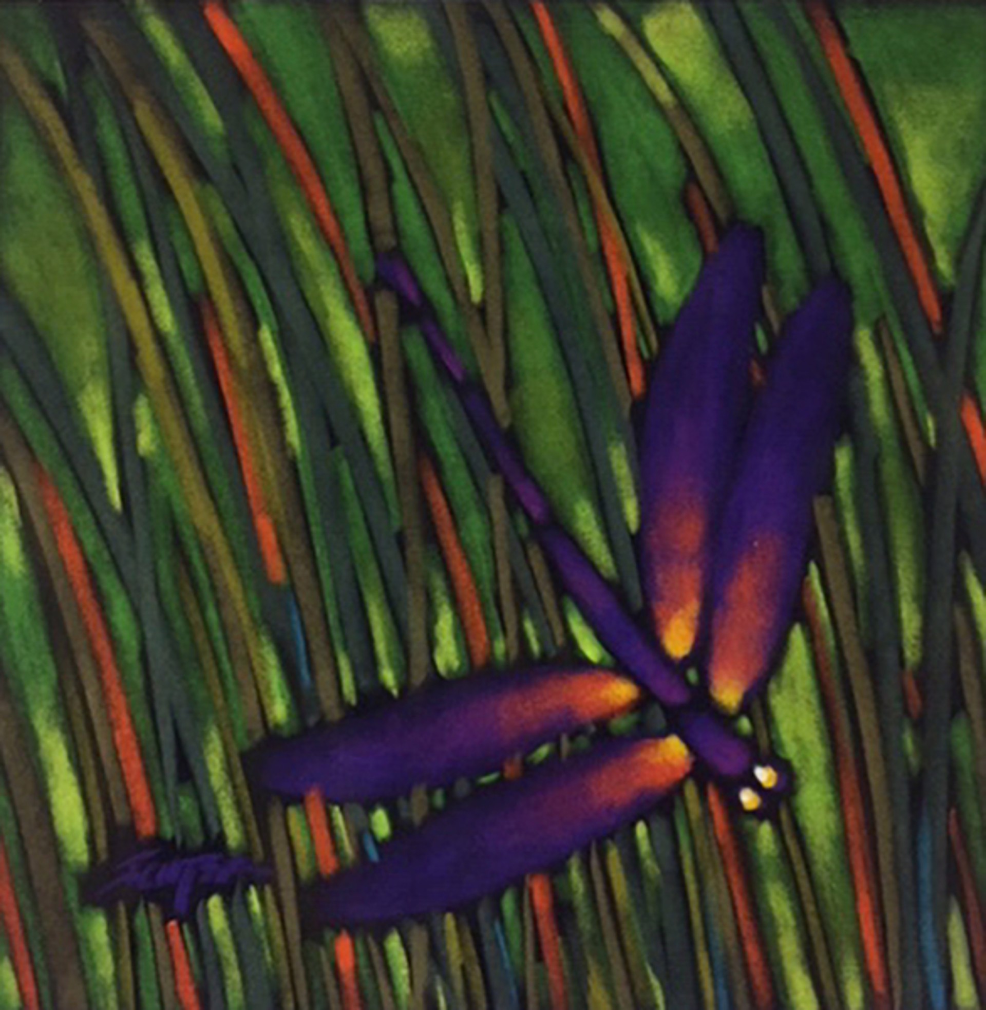 Dragonfly Green/Purple by Bob Ichter
