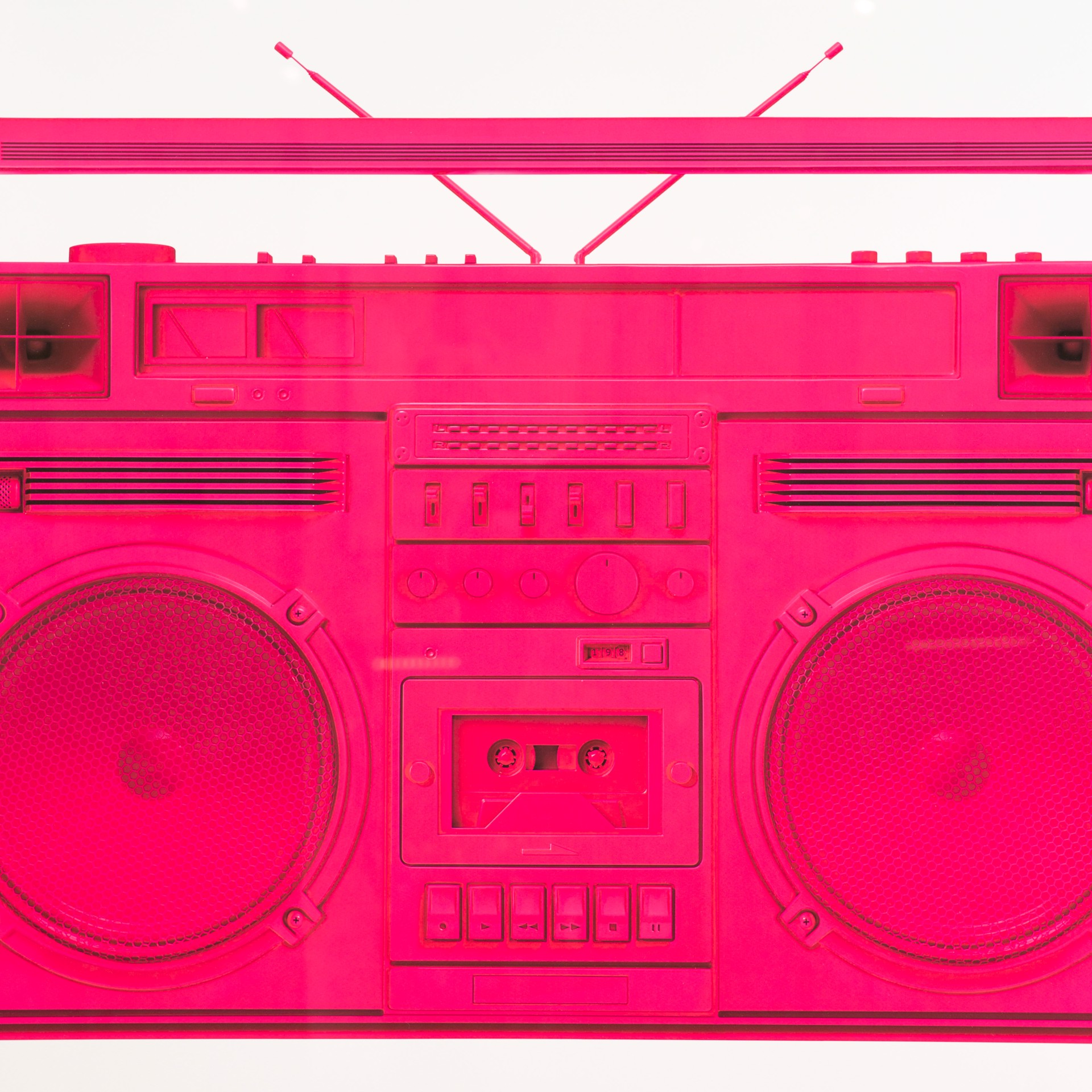 Boombox Sculpture series Size D, Pink, 2019 by Lyle Owerko | Boomboxes