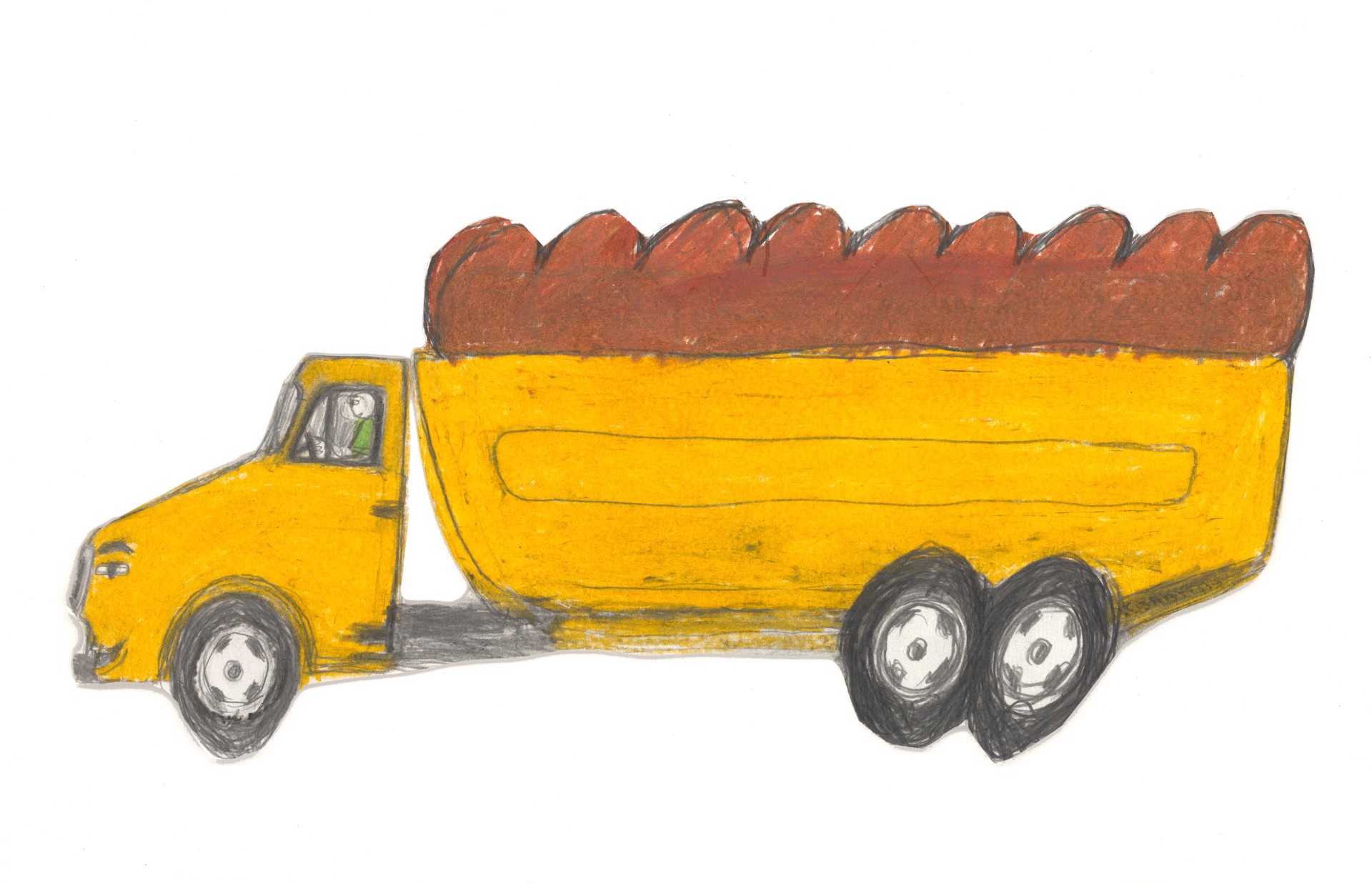 Yellow Dump Truck by Michael Haynes