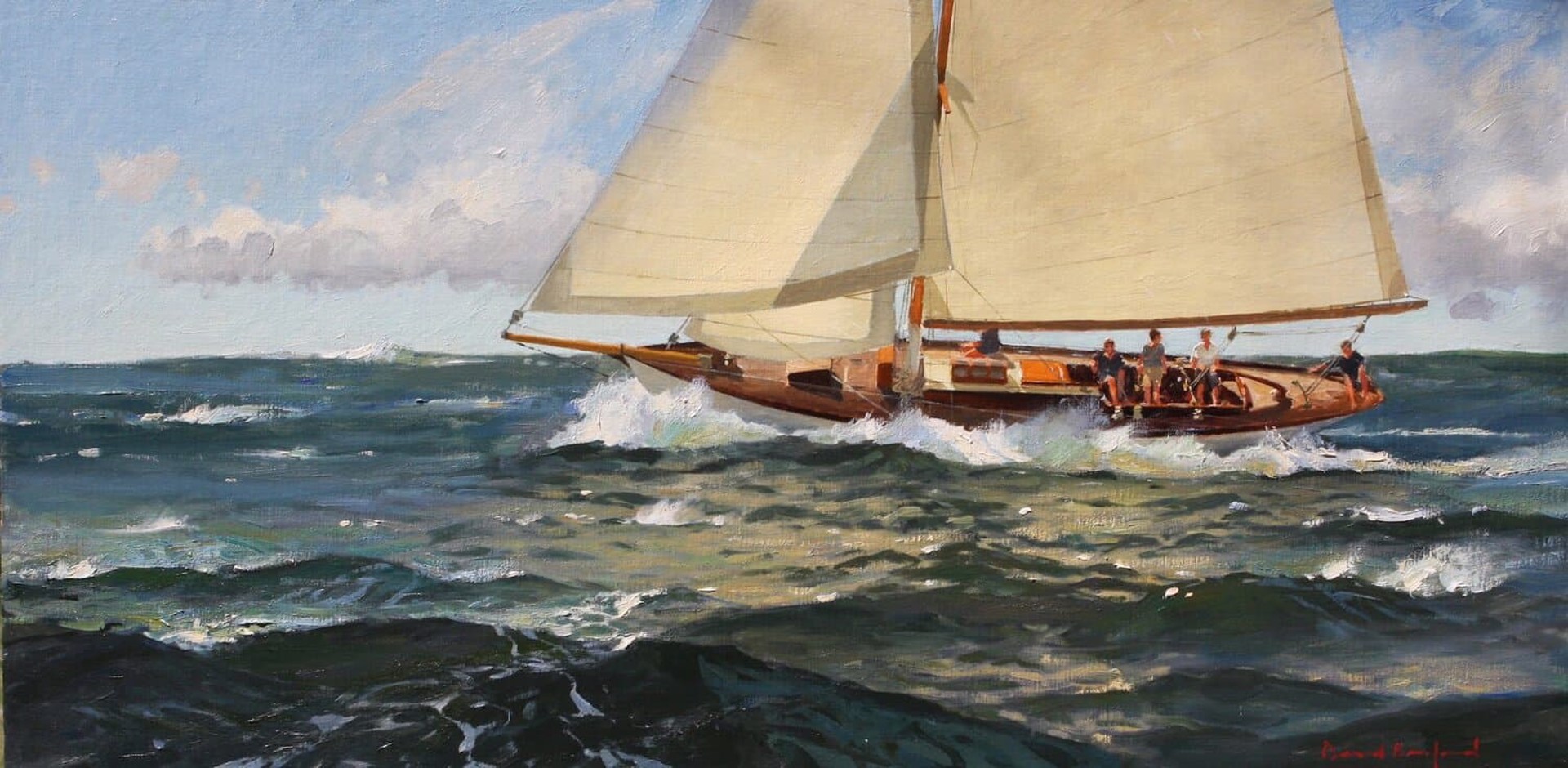 A Spanking Breeze on Starboard Tack by David Bareford