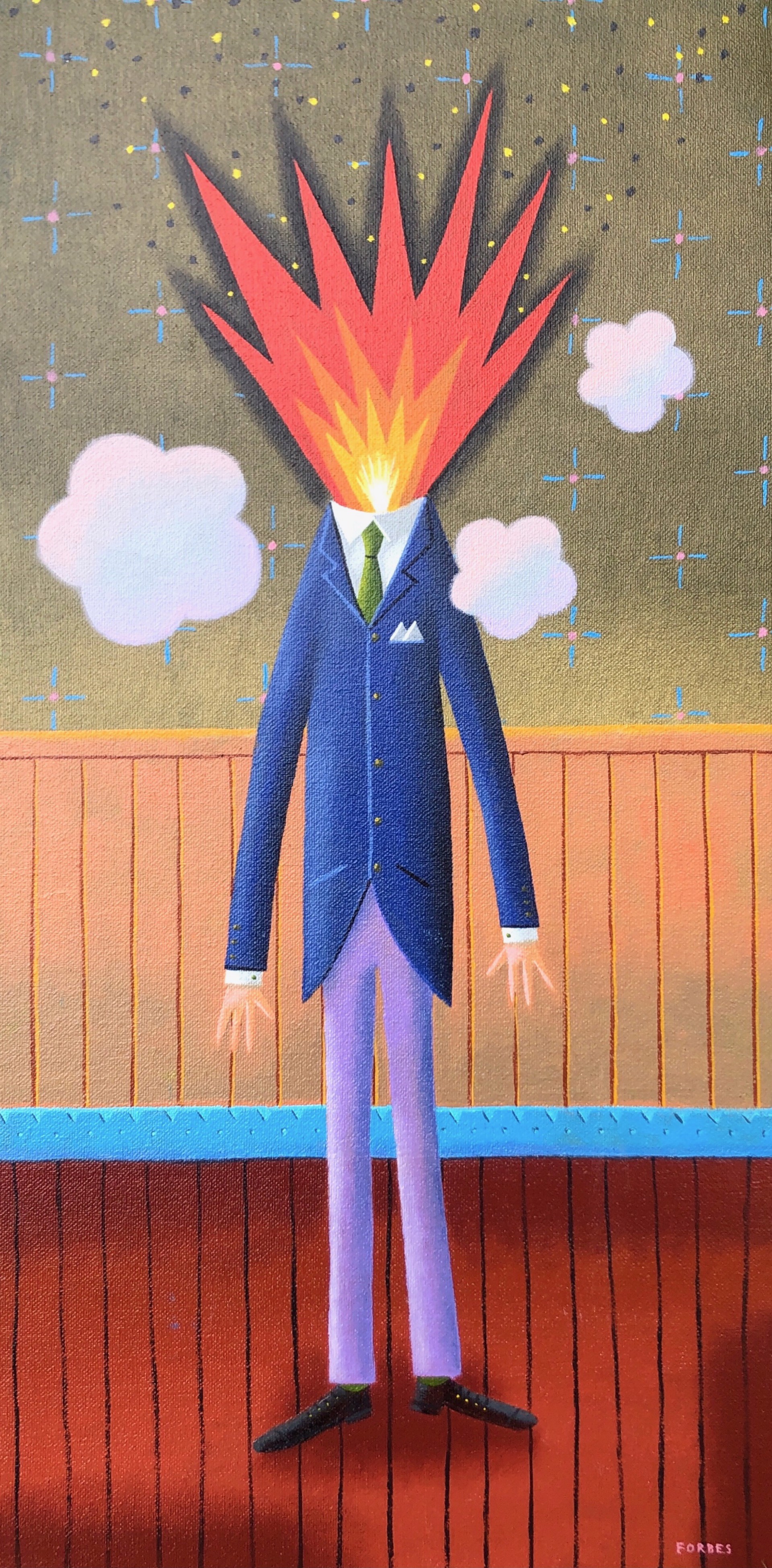 Man With Exploding Head by Rodney Forbes
