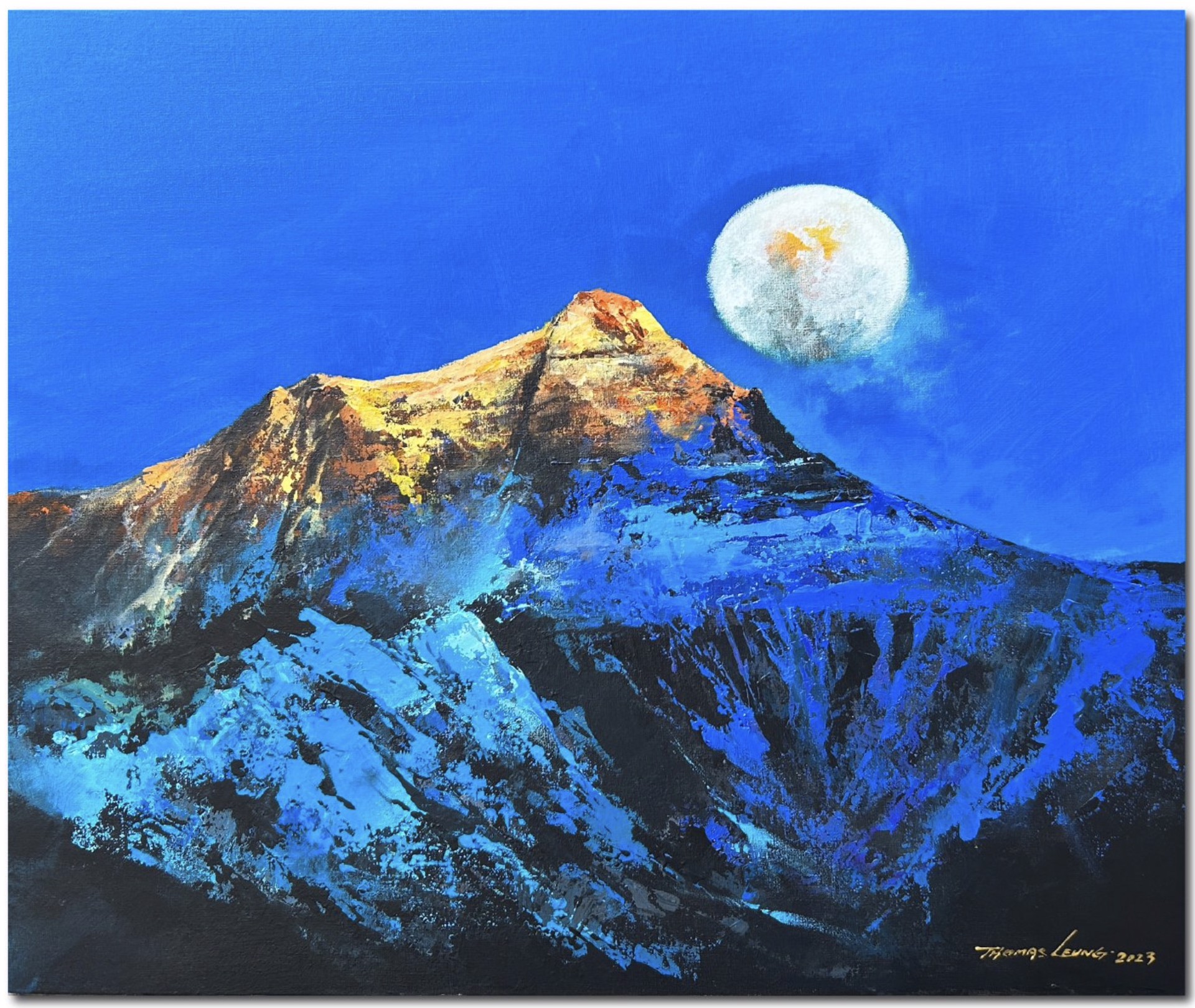 Glory Mountain Under The Moon by Thomas Leung