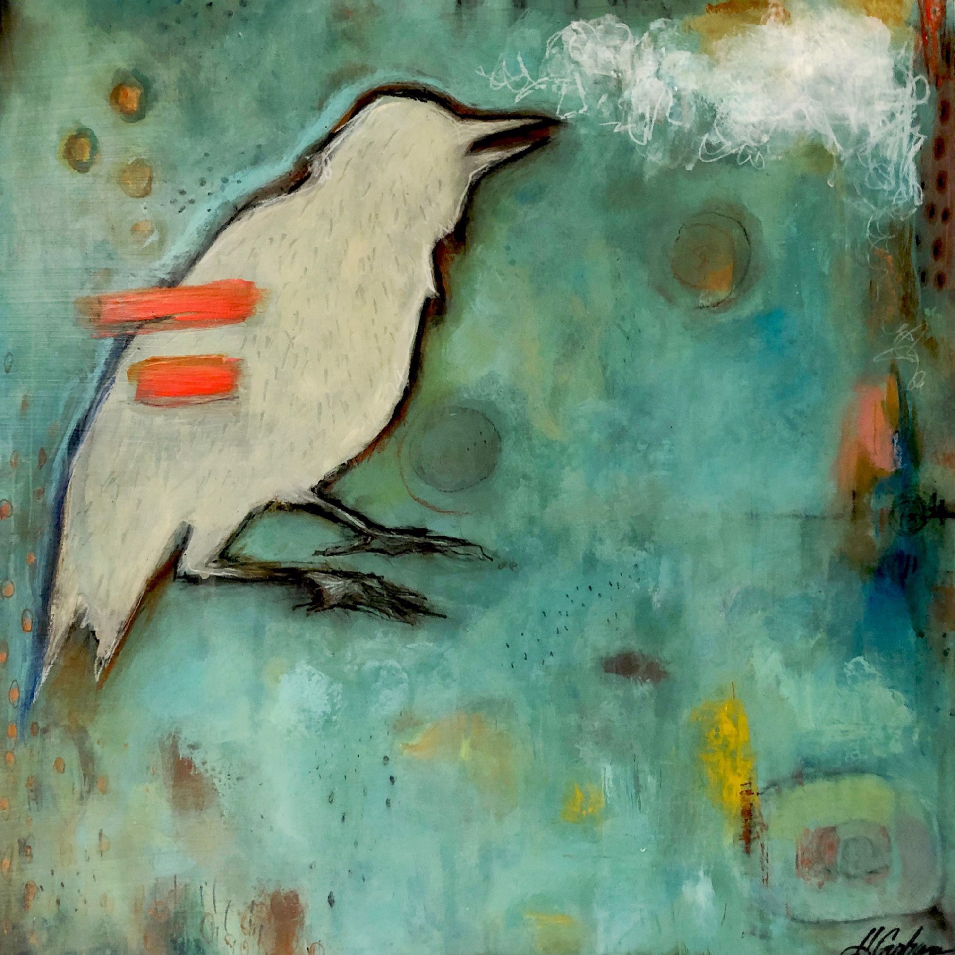 My Birds Of Quarantine Starling by Heather Gorham