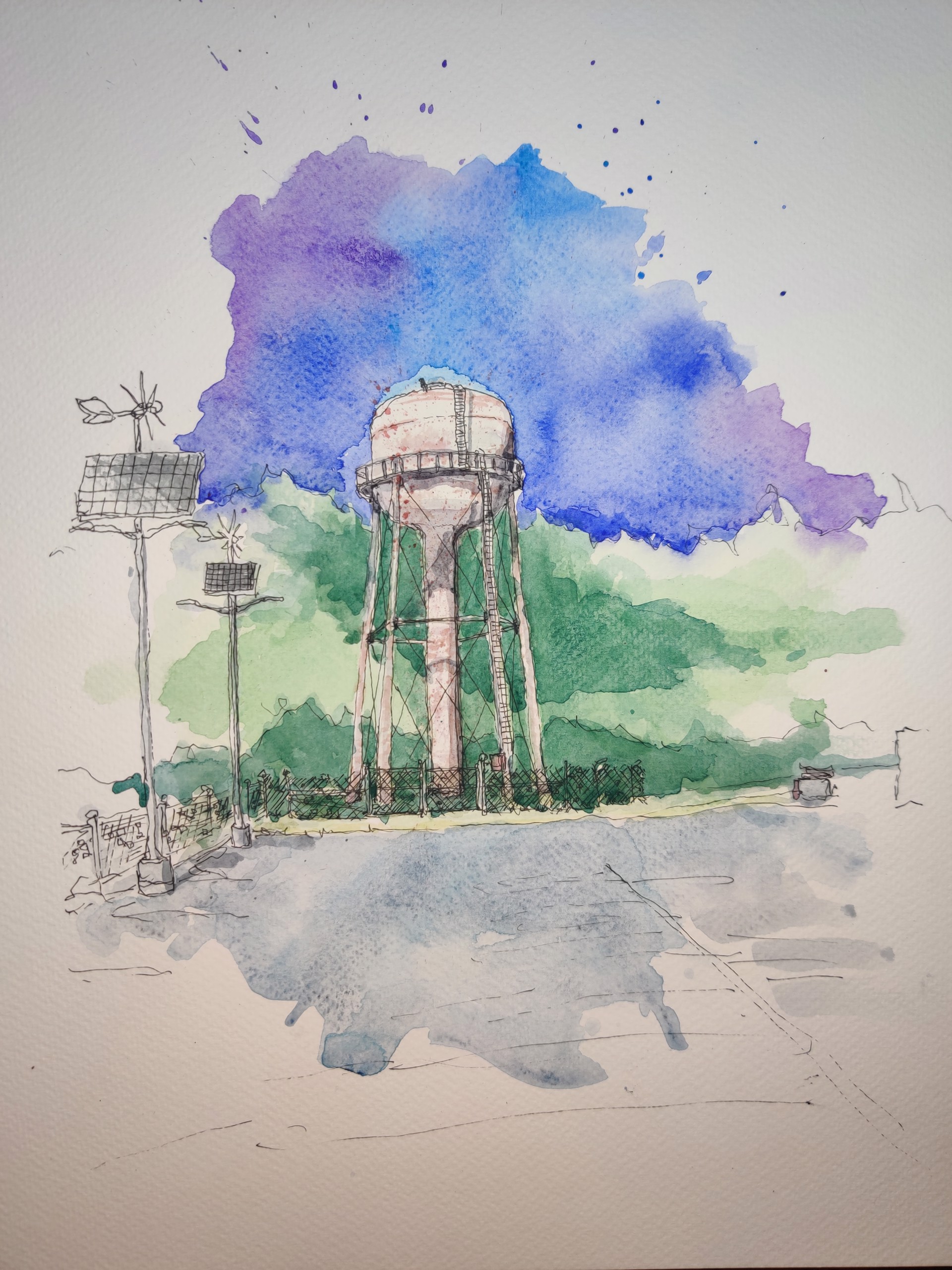 Secret Military Water Tower by Nathaniel Gutierrez